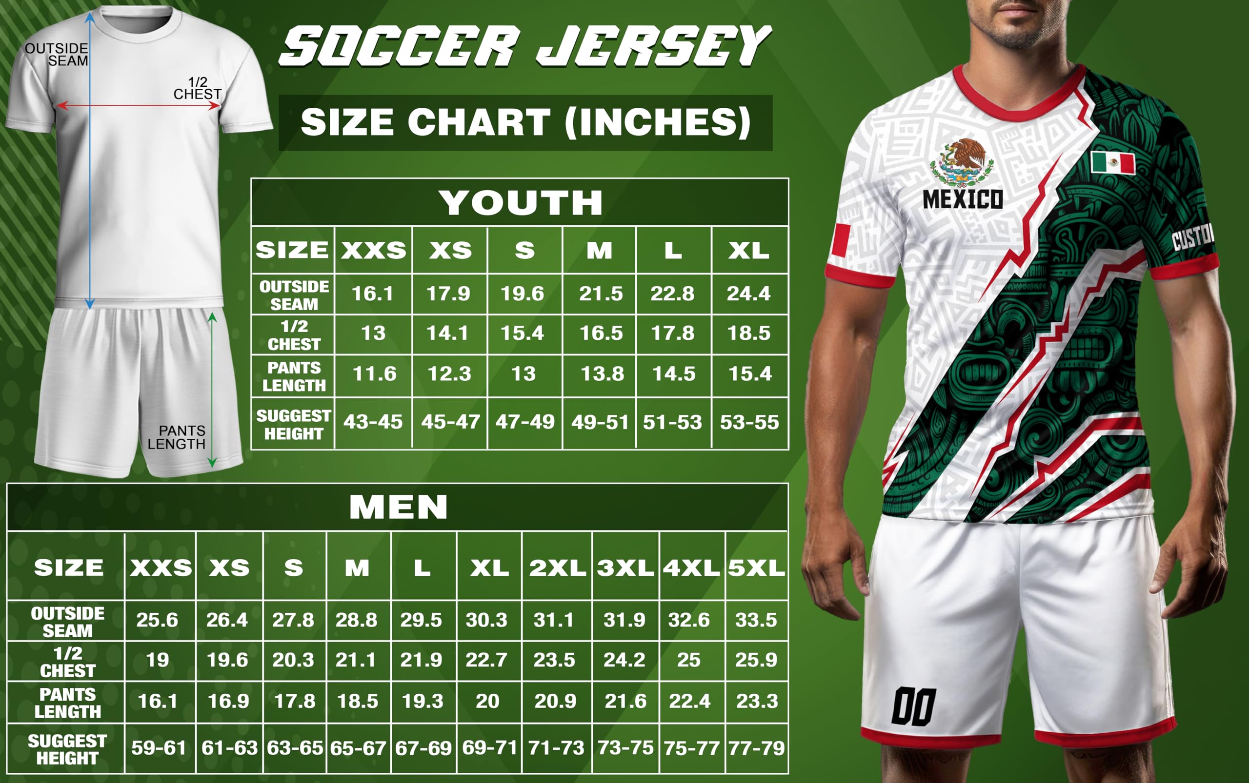Custom USA Soccer Jersey for Men - Personalized American Football Shirt with Name & Number Printing - Perfect for Games, Training, and Fan Support