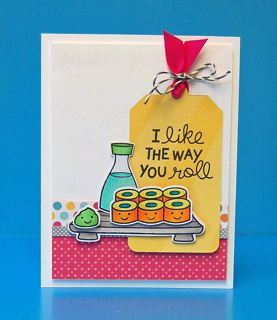 Lawn Fawn LF606 Clear Stamps 4x6 - Let's Roll for Card Making