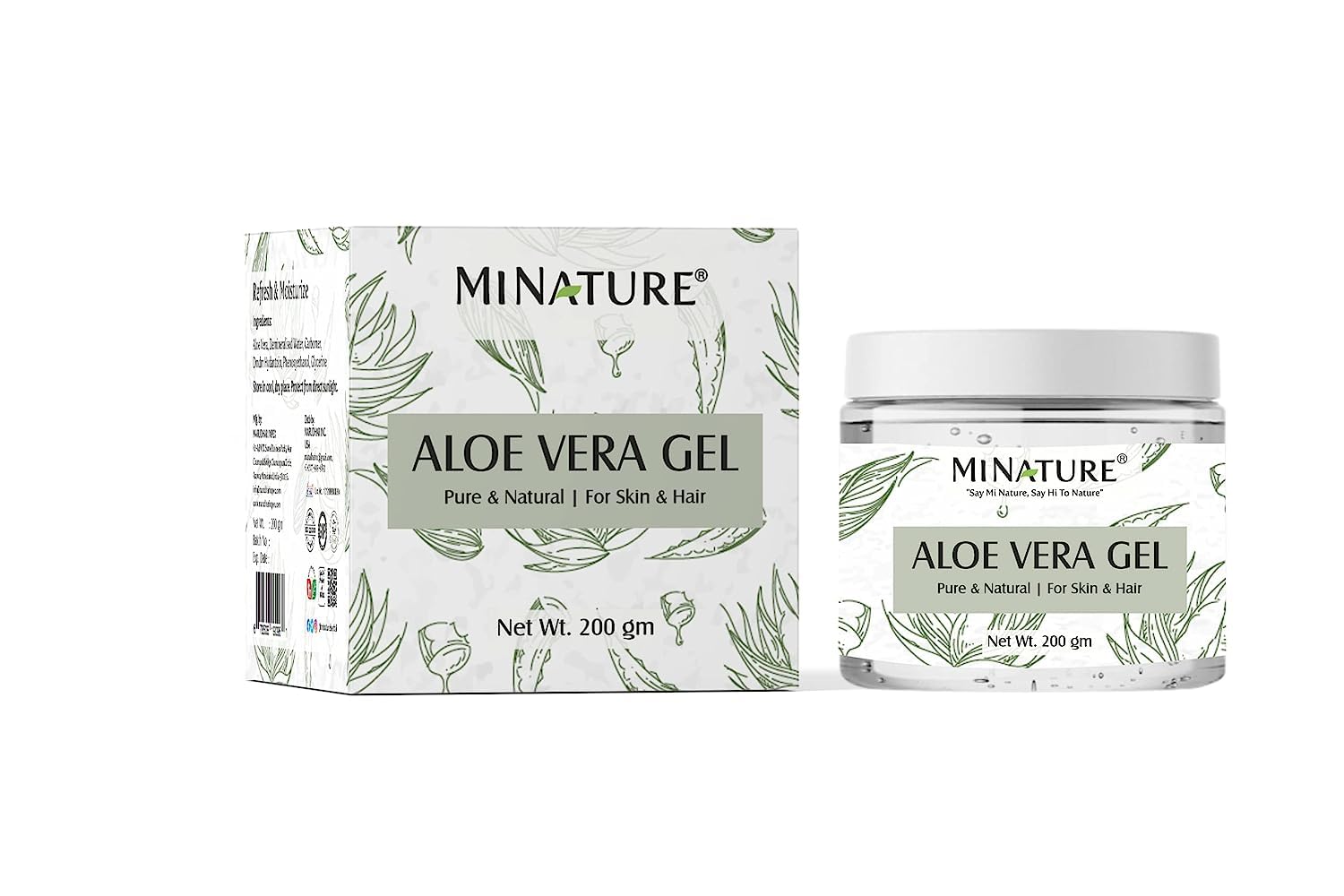 Sheltr Aloe Vera Gel 200gm - Hydrating & Moisturizing Gel for Skin & Hair Care - Soothes Sunburn, Dry Skin & Frizzy Hair - Perfect for After Sun Care & Daily Beauty Routine