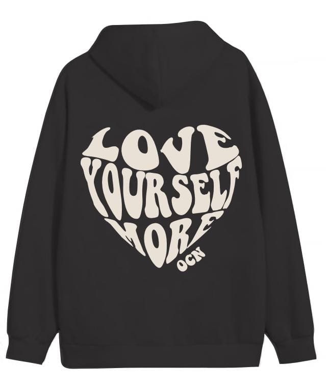 Women's Toji 601U8 Black Hooded Kangaroo Pocket Sweatshirt - Cozy Casual Wear for Fall & Winter, Gym, and Outdoor Activities