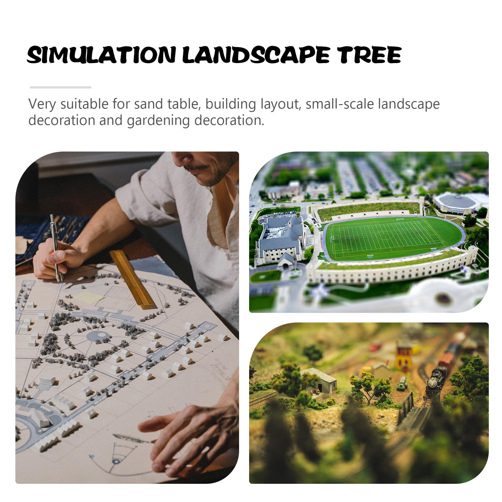 Miniature Artificial Cypress Trees - 2PC Fake Model Trees for Sand Table, Train Scenery & DIY Landscape Decoration | Perfect for Dioramas, Wargaming Terrain & Architectural Models