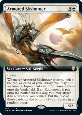 Magic: The Gathering - Armored Skyhunter Foil Extended Art Card - Commander Legends MTG Collectible - Perfect for Commander Deck & MTG Game Nights