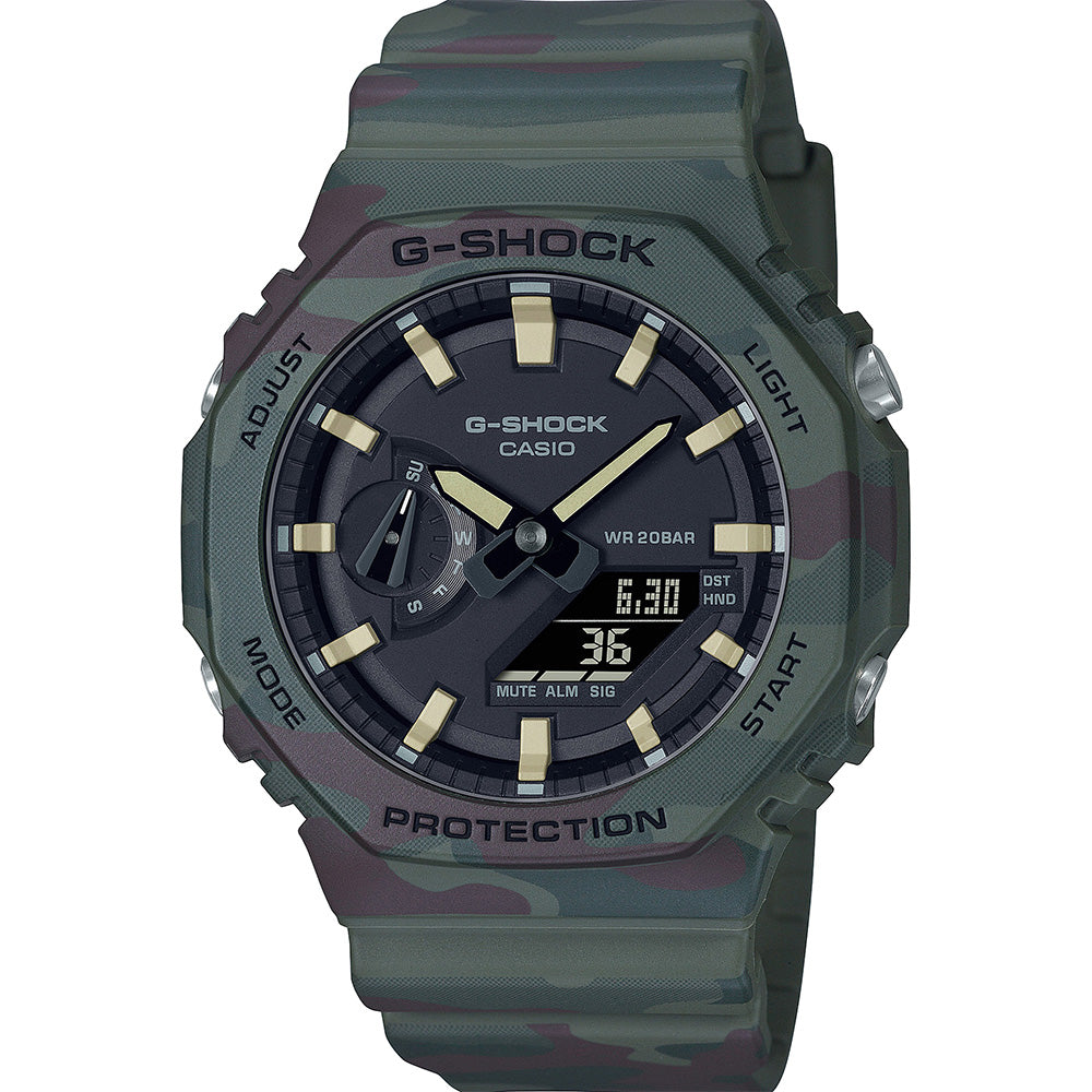 Casio G-Shock GAE2100WE-3A Men's Digital Watch with Wildlife Explorer Design & Extra Band - Perfect for Outdoor Adventures, Hiking, and Sports