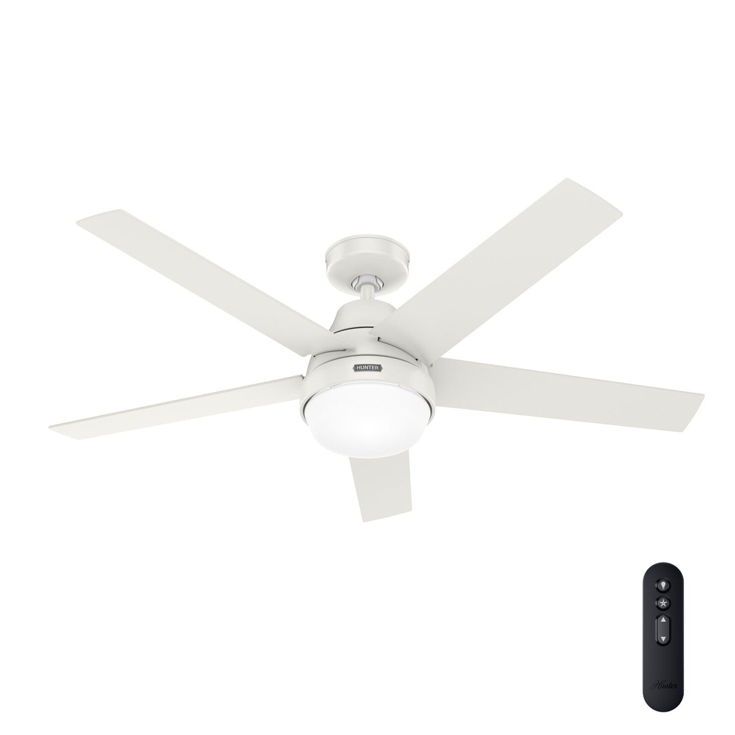 52 Inch Aerodyne Smart Ceiling Fan with LED Light & Remote Control - Perfect for Living Room, Bedroom & Office Cooling & Lighting
