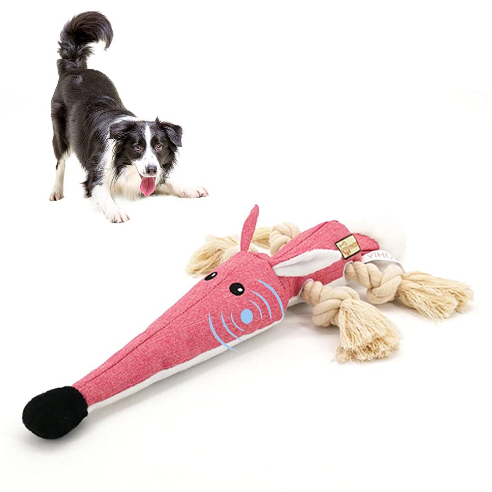 Durable Squeaky Plush Dog Toy for Small & Medium Dogs - Interactive Stuffed Fox Chew Toy for Playtime & Training | Perfect for Indoor & Outdoor Fun