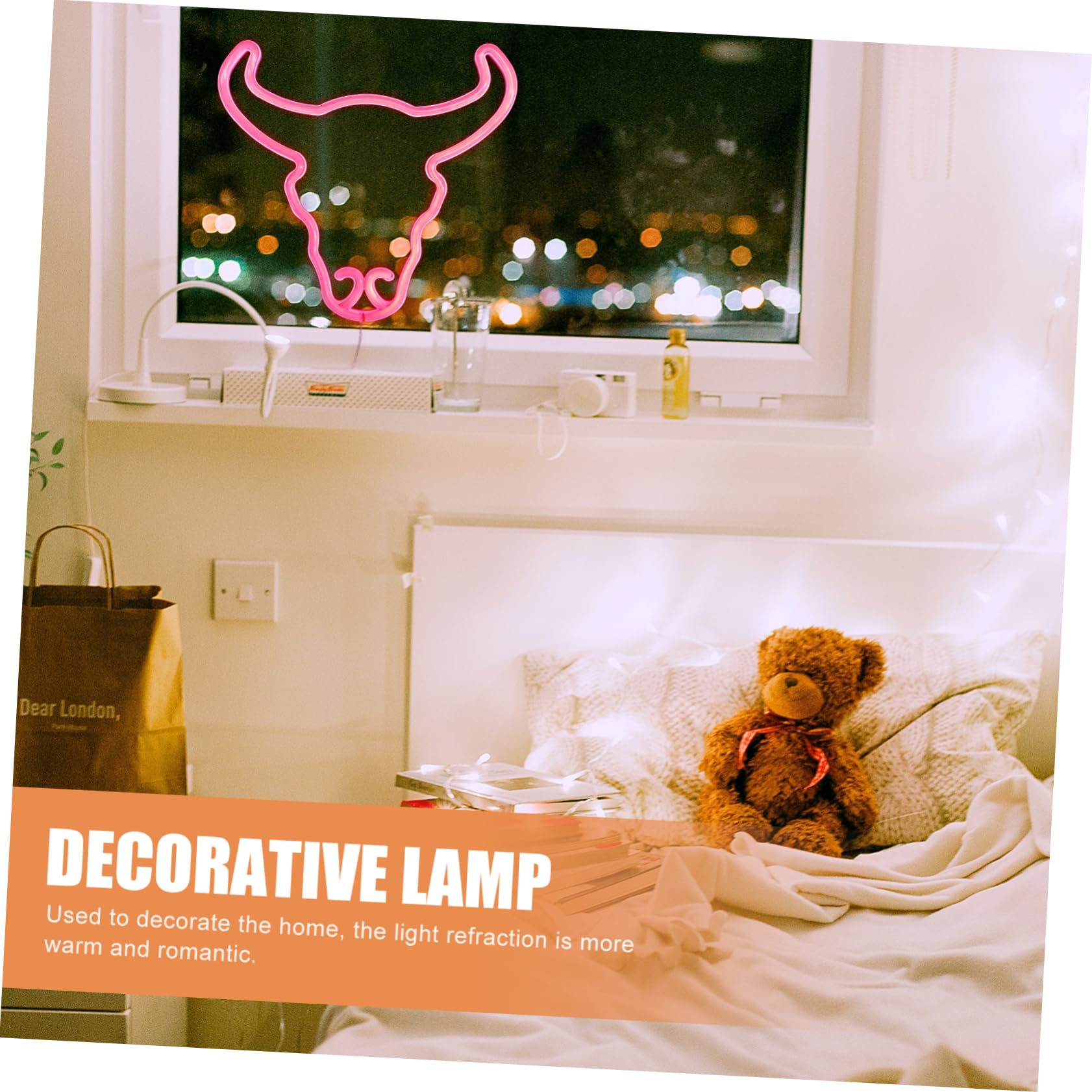 ETHZZLE Cow Head Neon Light - LED Wall Decor for Home, Party & Room Aesthetic - Unique Gift for Housewarming, Birthday & Bar Decor