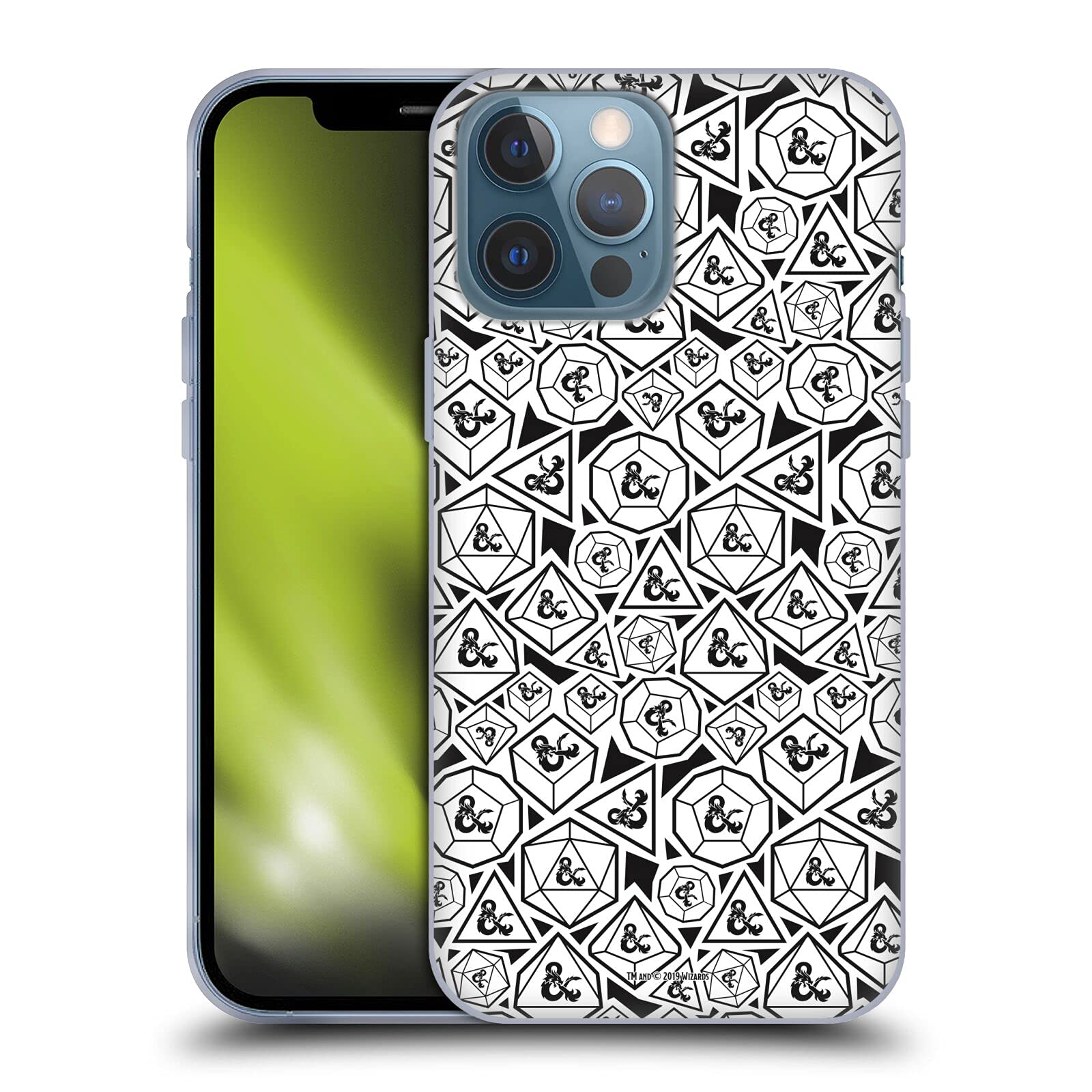 Officially Licensed Dungeons & Dragons Ampersand Dice iPhone 13 Pro Max Case - Soft Gel Protective Cover for D&D Fans | Perfect for Gaming Sessions, Conventions & Fantasy Lovers