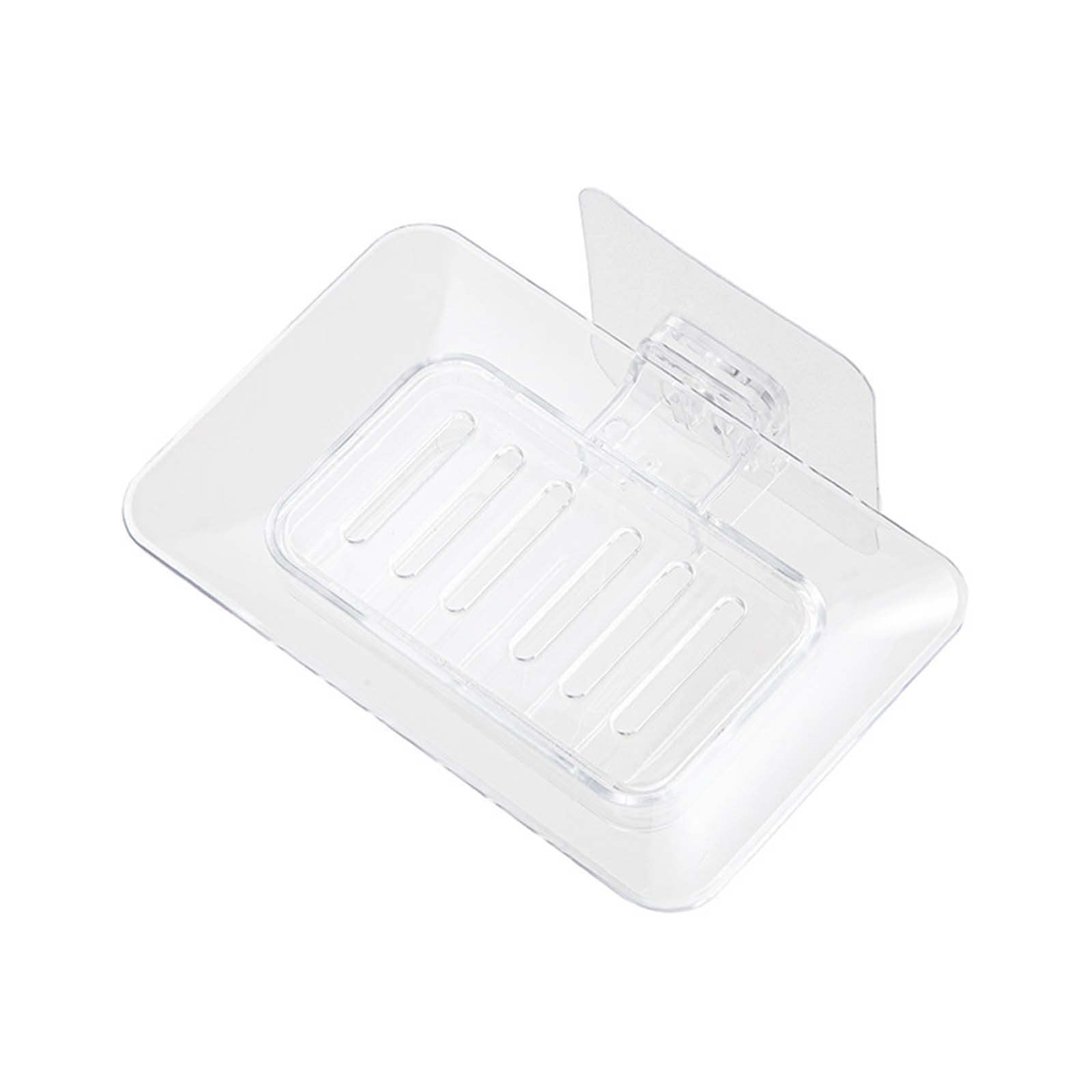 Zrayuler Clear Perforated Wall Mount Soap Dish - Rustproof Bathroom Organizer for Shower, Kitchen, Sink | Space-Saving Home Decor (One Size)