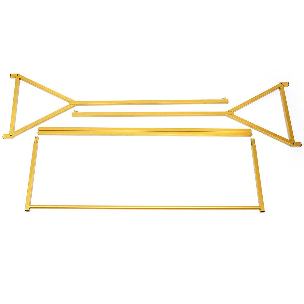 LOYALHEARTDY Gold Metal Wedding Dress Hanger - Adjustable Bridal Gown Rack Stand with Rectangular Frame for Wedding Dress Display, Storage, and Boutique Showcase - Perfect for Bridal Shops, Home Closet Organization, and Wedding Dress Preservation