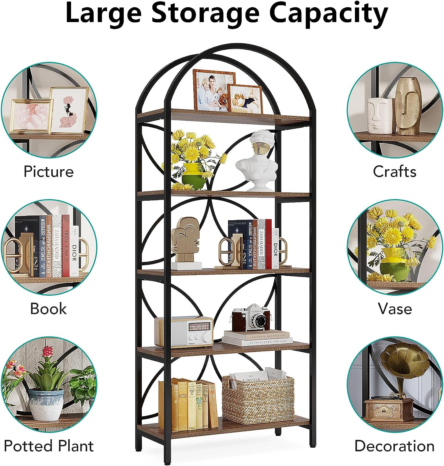 5 Tier Bookshelf - 75