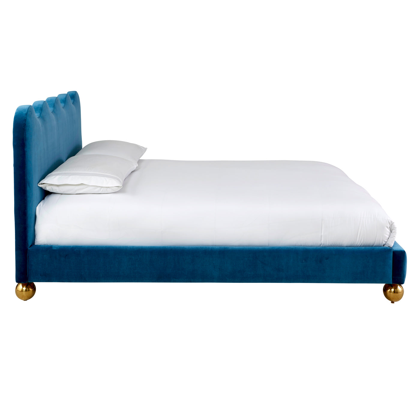 Ripple Queen Size Bed Frame - Modern Platform Bed with Sturdy Wooden Slats - Perfect for Master Bedroom, Guest Room, or Small Space