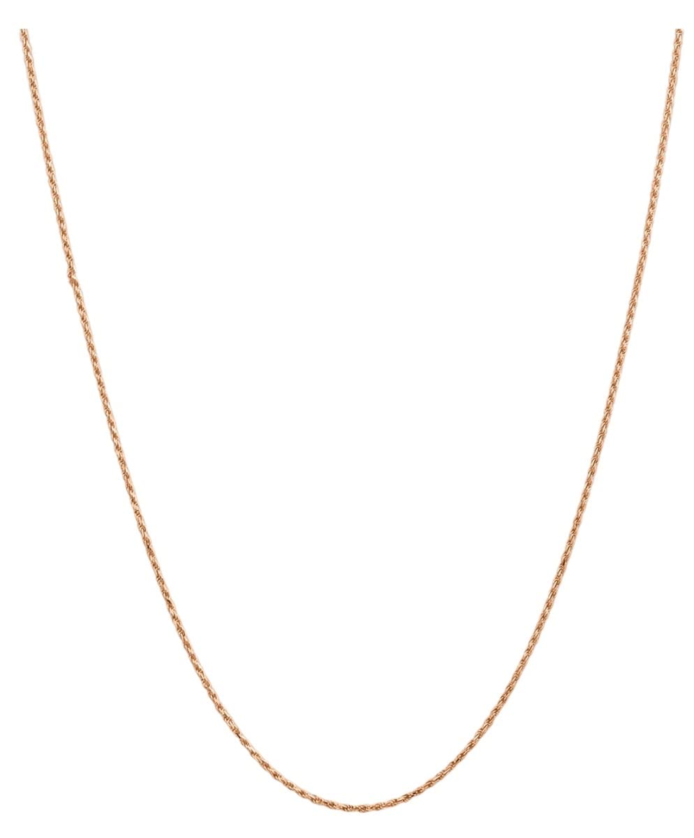 14K Rose Gold Rope Chain Necklace - Diamond Cut Solid Gold Jewelry - Handmade 1.5mm to 2.25mm Widths - Perfect for Anniversary Gifts & Everyday Elegance