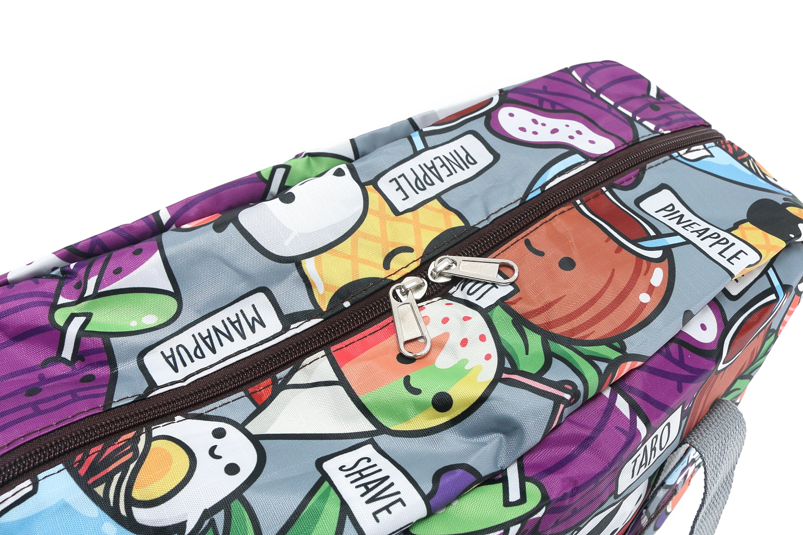 Foldable Duffle Bag for Travel & Gym - Lightweight & Water-Resistant Carry-On Luggage (Sophie Craving Hawaii Grey) - Perfect for Weekend Trips, Sports & Outdoor Adventures