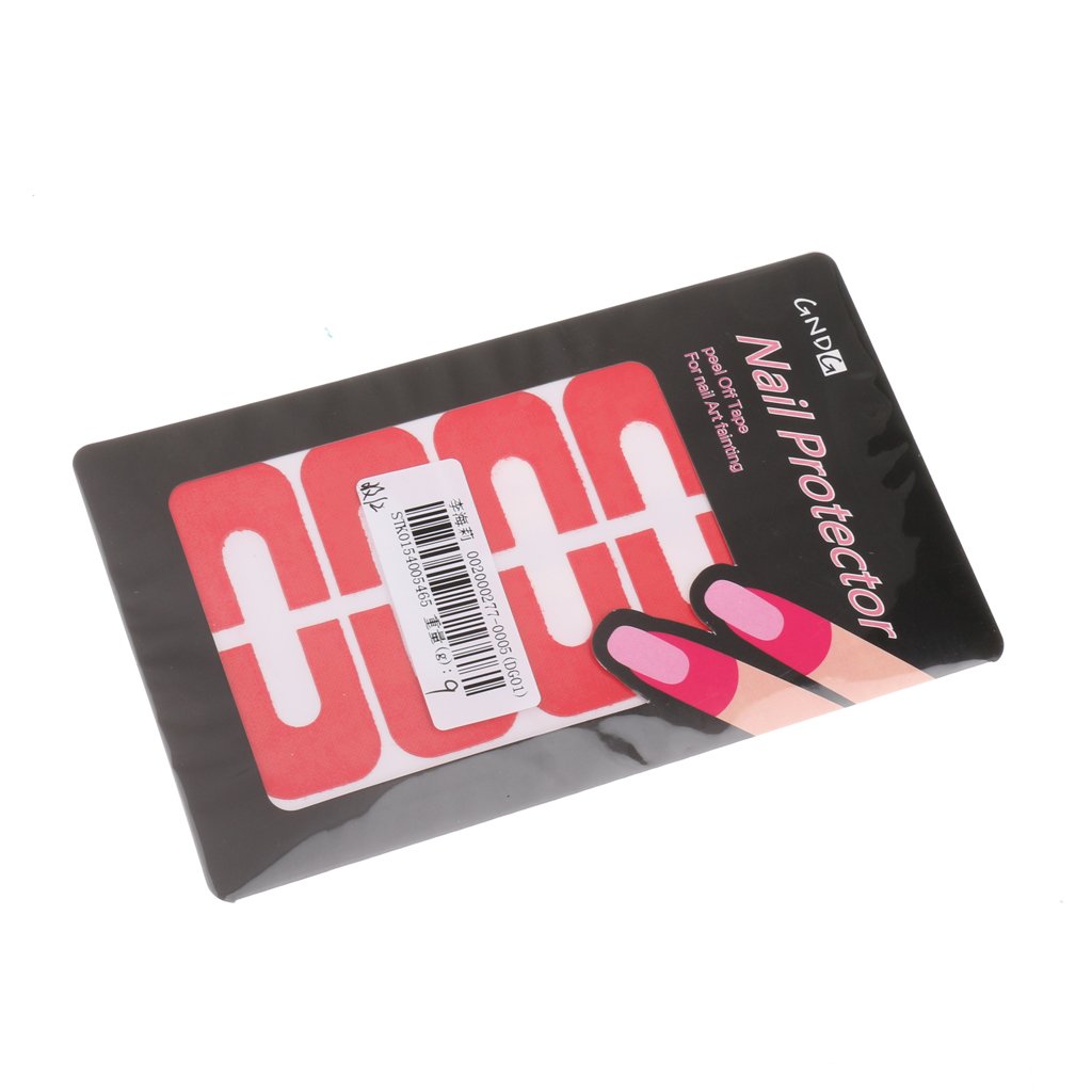 10-Pack U-Shape Peel Off Nail Polish Stickers | Spill Proof Manicure Protectors | Rose Red | Perfect for DIY Nail Art & At-Home Manicures