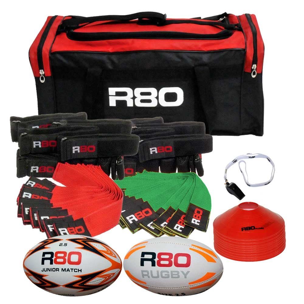 R80 Junior Rippa Rugby Game Sets for 15 Player Teams - Perfect for Youth Rugby Training, School Sports & Team Building Activities