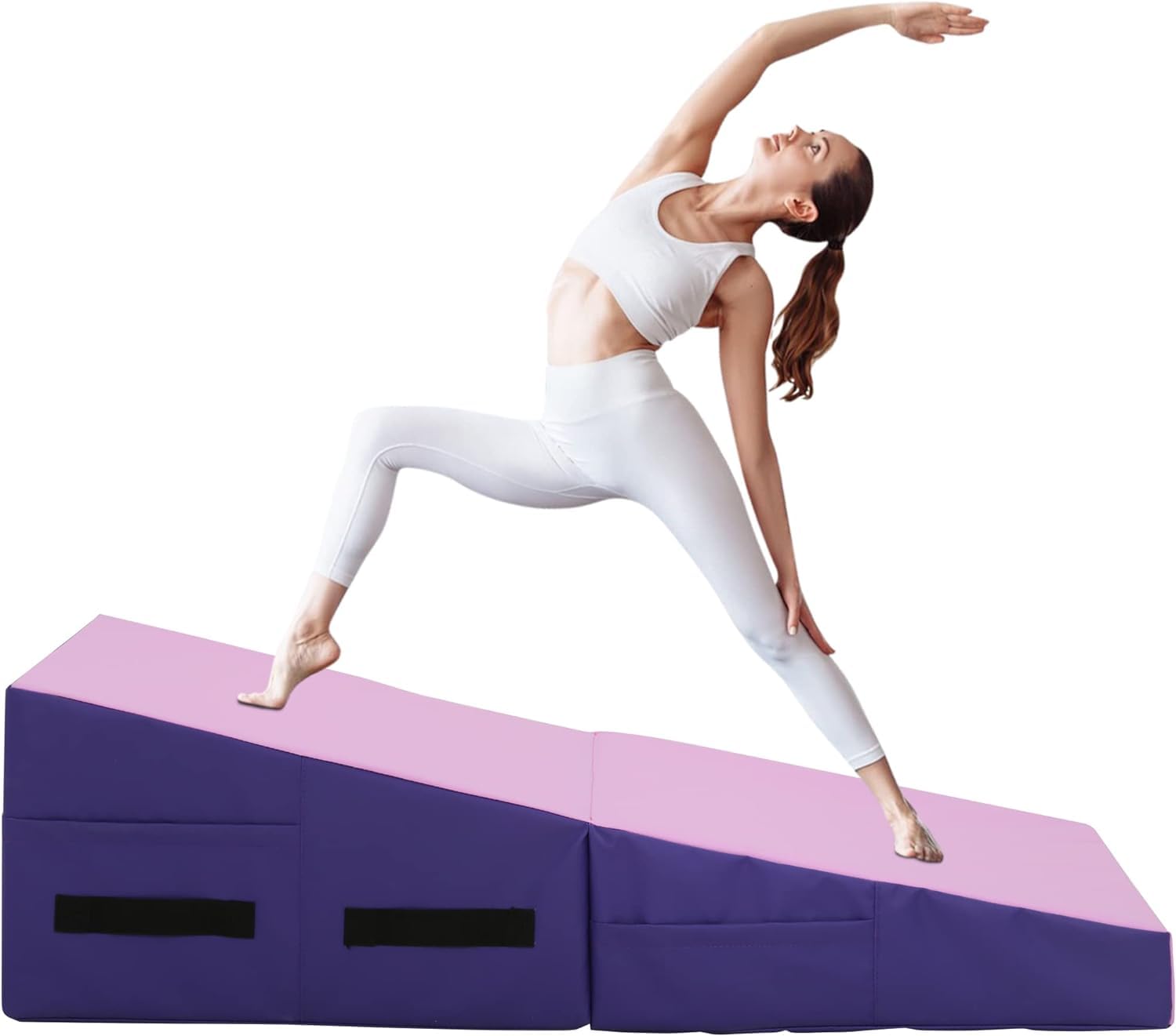 48x24 Inch Folding Gymnastics Exercise Mat - Waterproof Tumbling Mat with Handle for Home Gym, Yoga & Fitness Training | Perfect for Stretching, Pilates & Kids Play