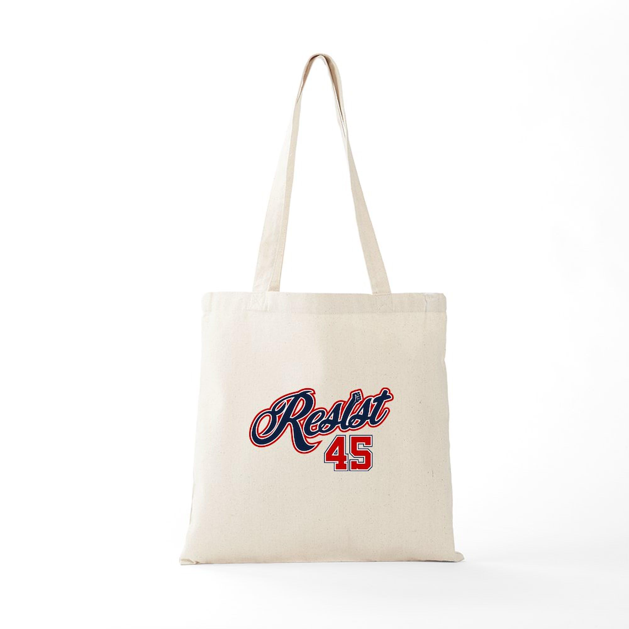 Resist 45 Natural Canvas Tote Bag - Eco-Friendly Reusable Shopping Bag for Groceries, Beach & Protest Rallies | CafePress