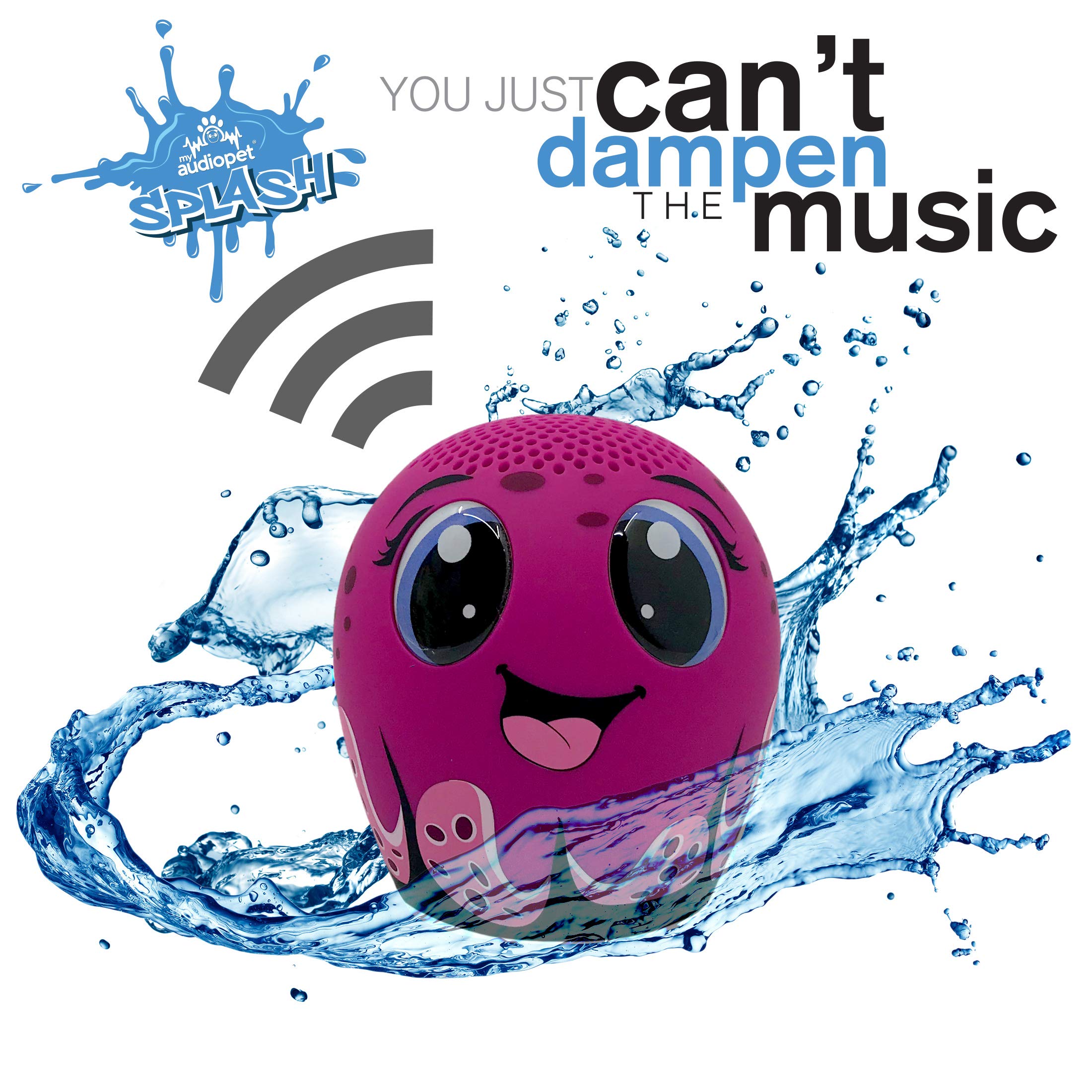 Waterproof Bluetooth Portable Speaker - My Audio Pet Splash (Rocktopod) - Perfect for Pool Parties, Beach Outings & Outdoor Adventures