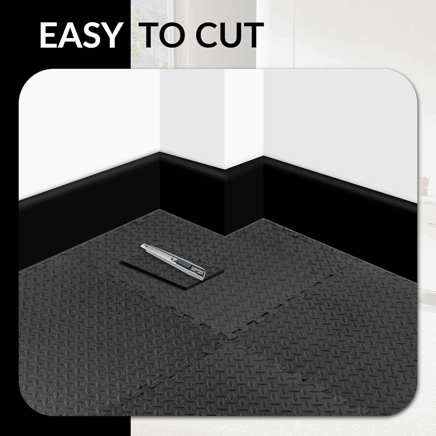 Signature Fitness EVA Foam Interlocking Puzzle Exercise Mat - Non-Slip Flooring for MMA, Yoga, Gymnastics & Home Gym - Multiple Sizes - Perfect for Workouts, Playrooms & Garage Gyms