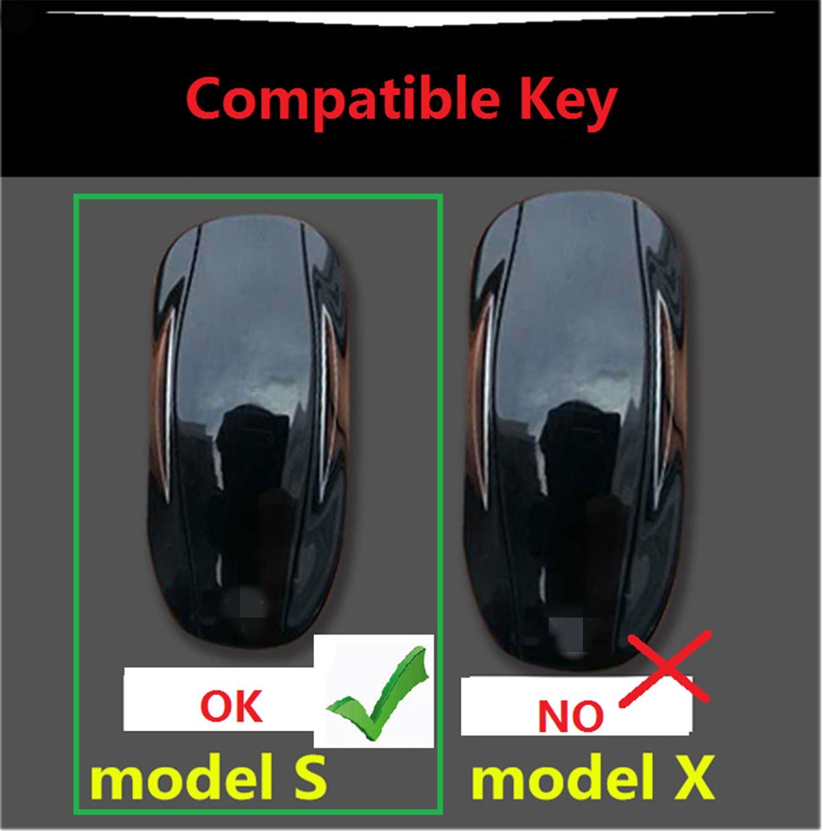 Genuine Leather Tesla Key Fob Cover for Model 3/S/Y - Premium Car Remote Key Case with Keychain - Brown (Perfect for Tesla Owners - Protect & Personalize Your Key)