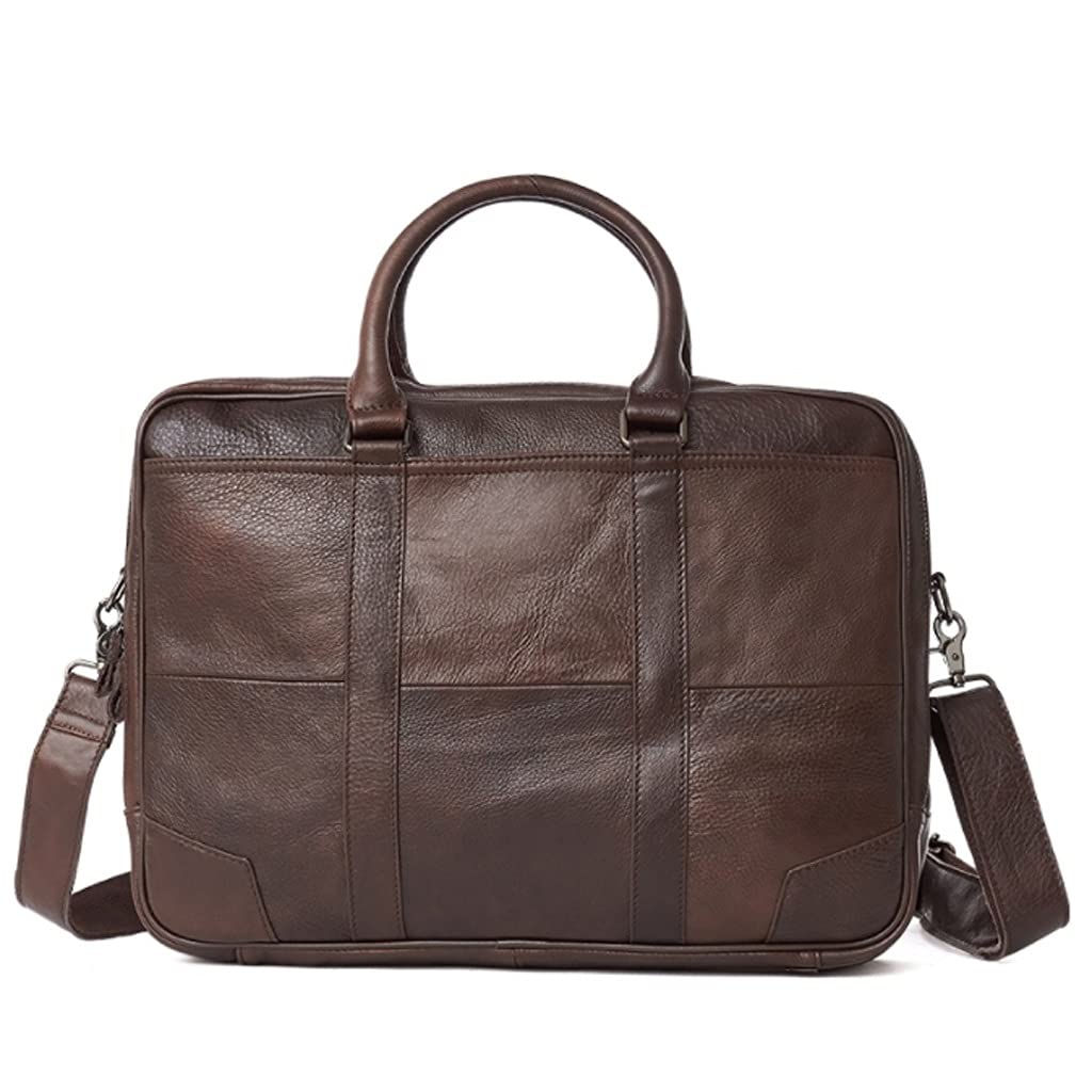 Premium Genuine Leather Business Tote Bag for Men - Stylish Messenger & Crossbody Shoulder Bag - Professional Office Work Briefcase (Brown) - Perfect for Business Meetings, Commuting & Travel Accessories