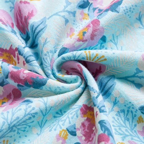 Rosy Elegance on Aqua Blue