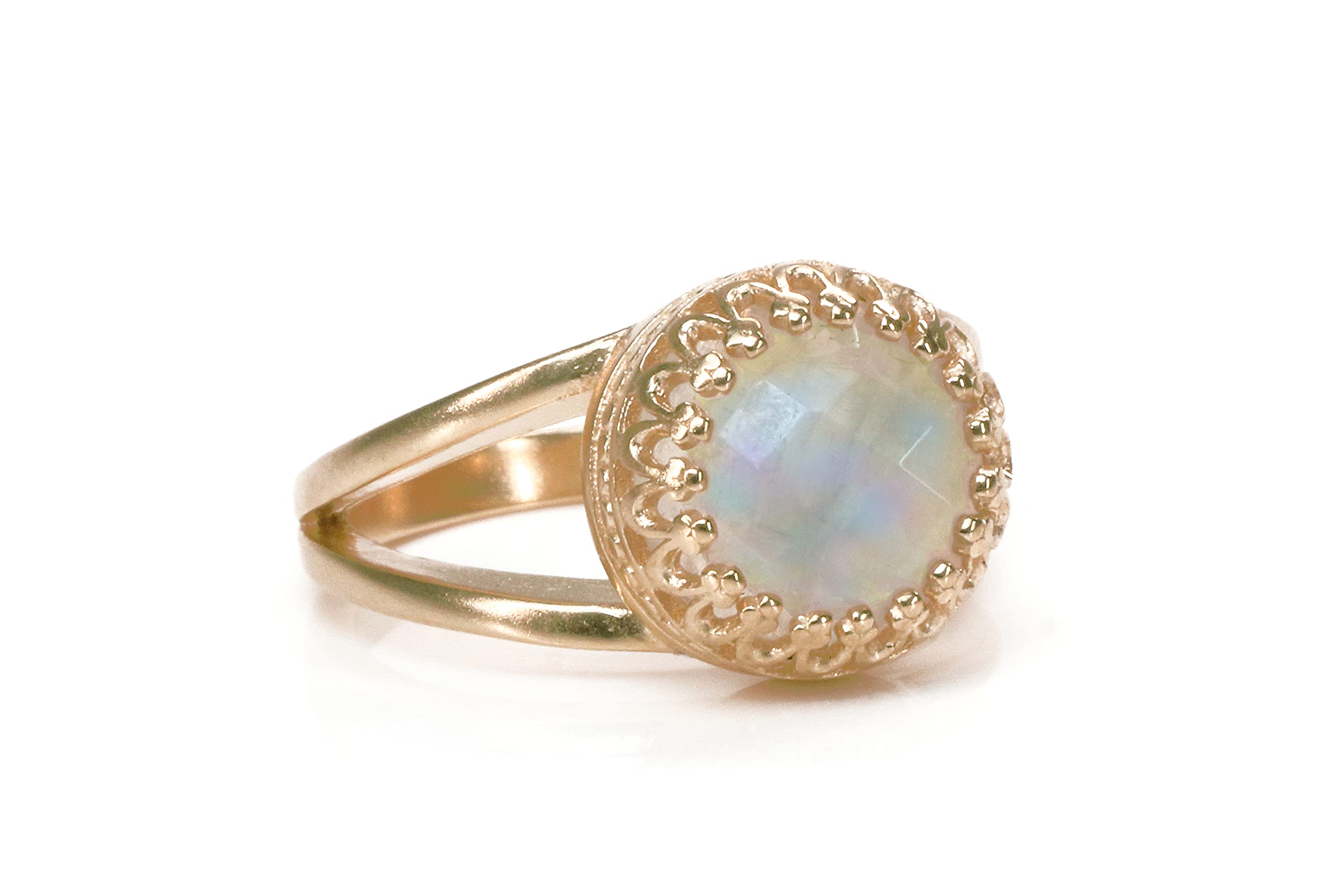 Moonstone Gold Ring for Women - Elegant Boho Wedding & Stacking Rings - Perfect for Anniversaries & Birthdays