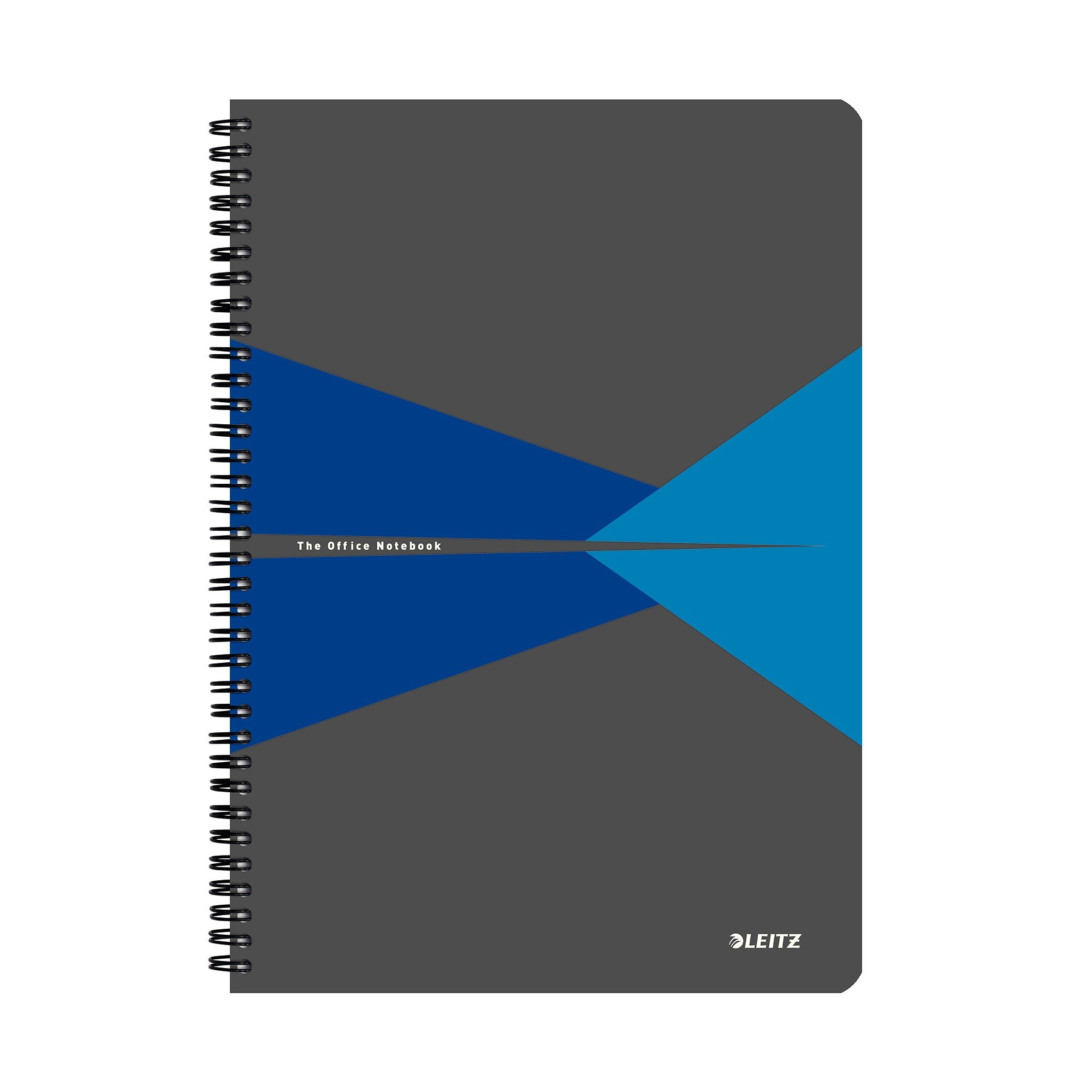 Leitz 46470025 A4 Spiral Bound Notebook - Squared Grid, Blue - Perfect for Office, College & Note Taking