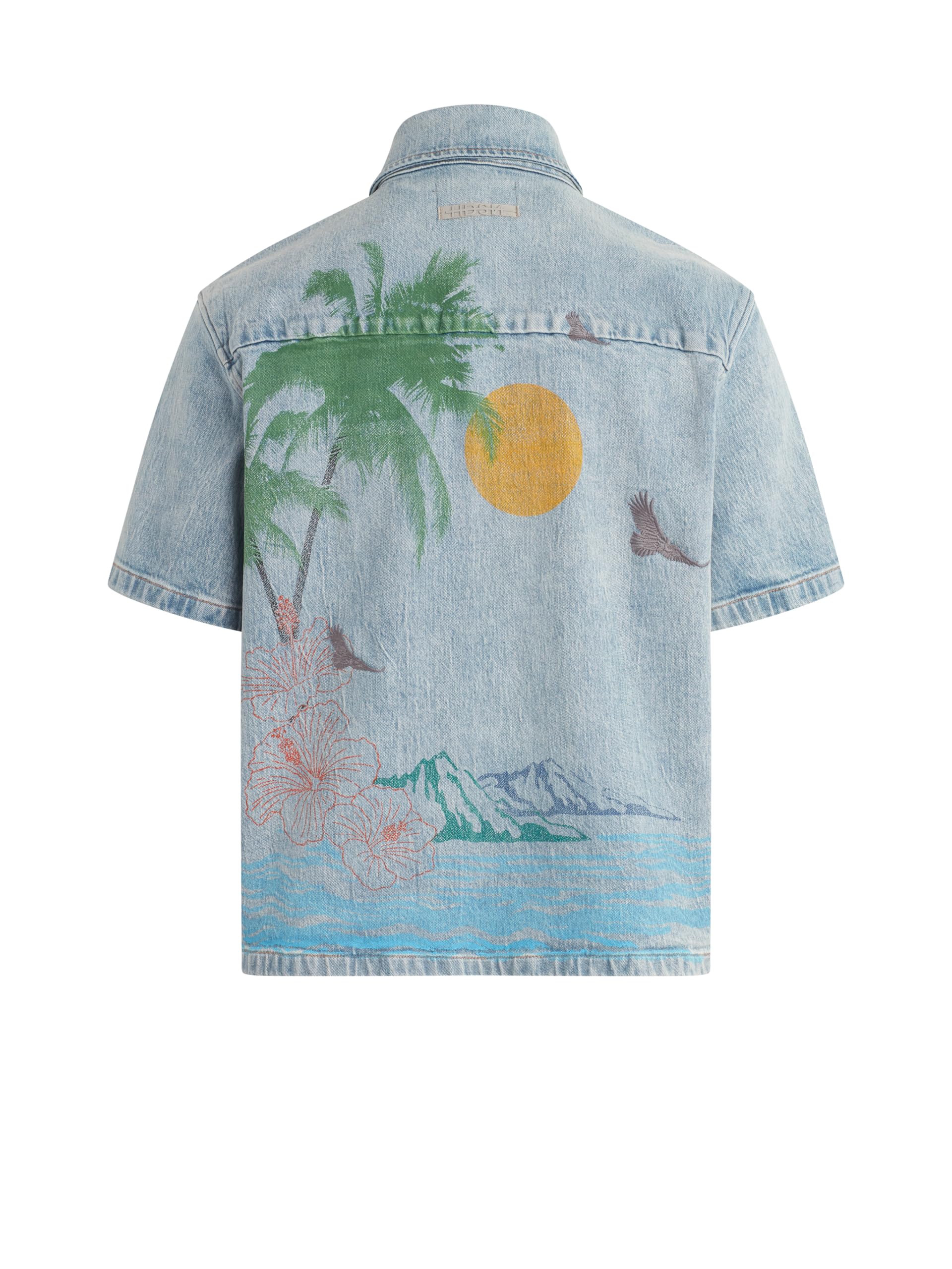 HUDSON Men's Short Sleeve Button Up Camp Shirt - Casual Summer Shirt for Men, Lightweight Breathable Fabric - Perfect for Beach, Vacation, and Outdoor Activities