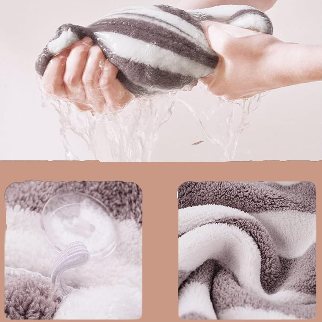 Microfiber Hair Towel Wrap for Women - 2 Pack Anti-Frizz Hair Turban for Wet & Long Curly Thick Hair - Quick Dry Hair Wrap for Shower, Bath & Salon Use