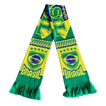 Brazil Soccer Fan Scarf - Premium Acrylic Knit Football Scarf for Men & Women - Perfect for Games, Tailgating & Fan Support