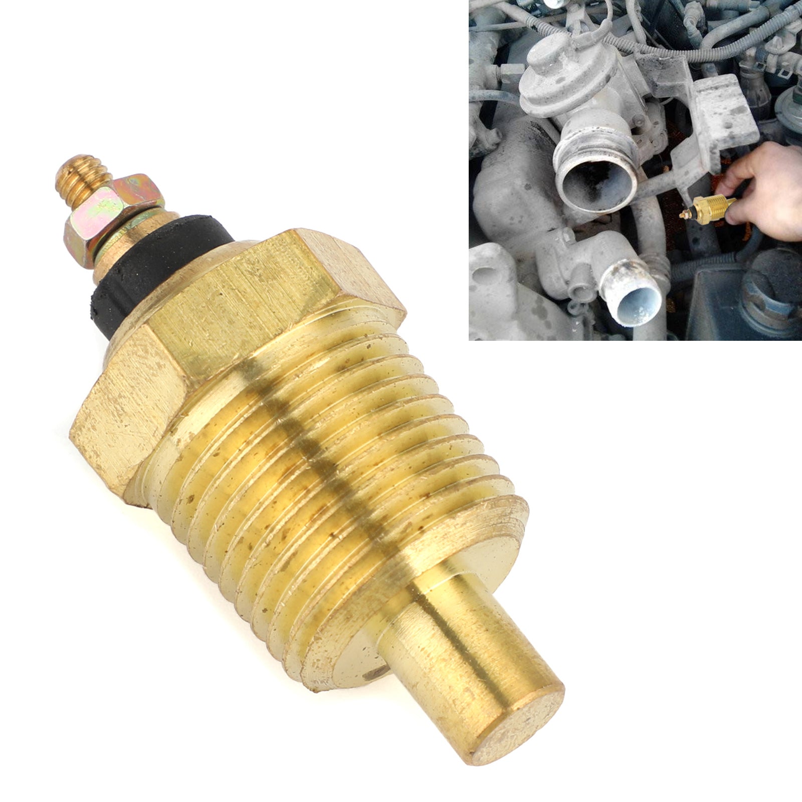 Mercruiser V6 V8 Temperature Sensor 1/2 Inch - Compatible with 4.3L 5.0L 5.7L 7.4L 8.2L 350 Engines - Perfect for Marine Boat Engine Cooling System Monitoring