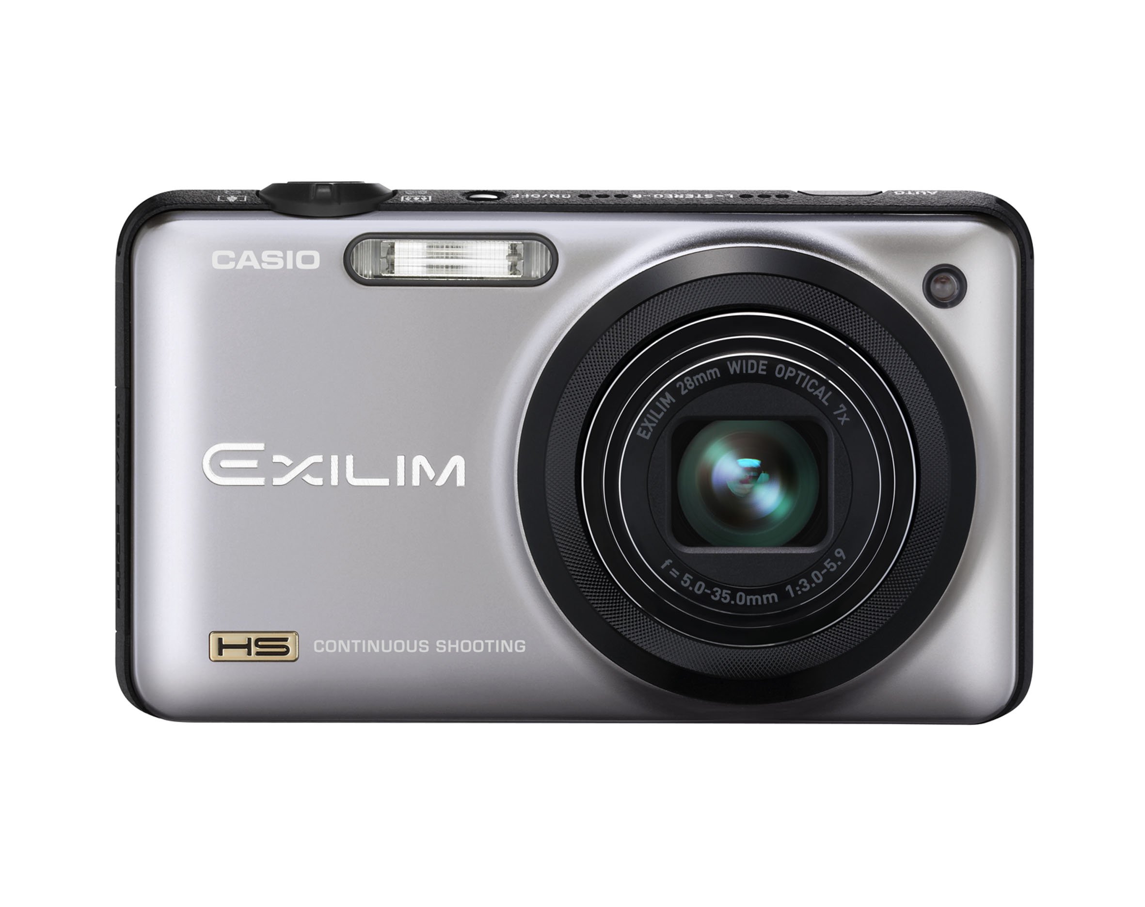 Casio Exilim EX-ZR10SR 12.1MP High-Speed Digital Camera with 7x Zoom - Silver (EX-ZR10) - Perfect for Travel, Vlogging & Everyday Photography