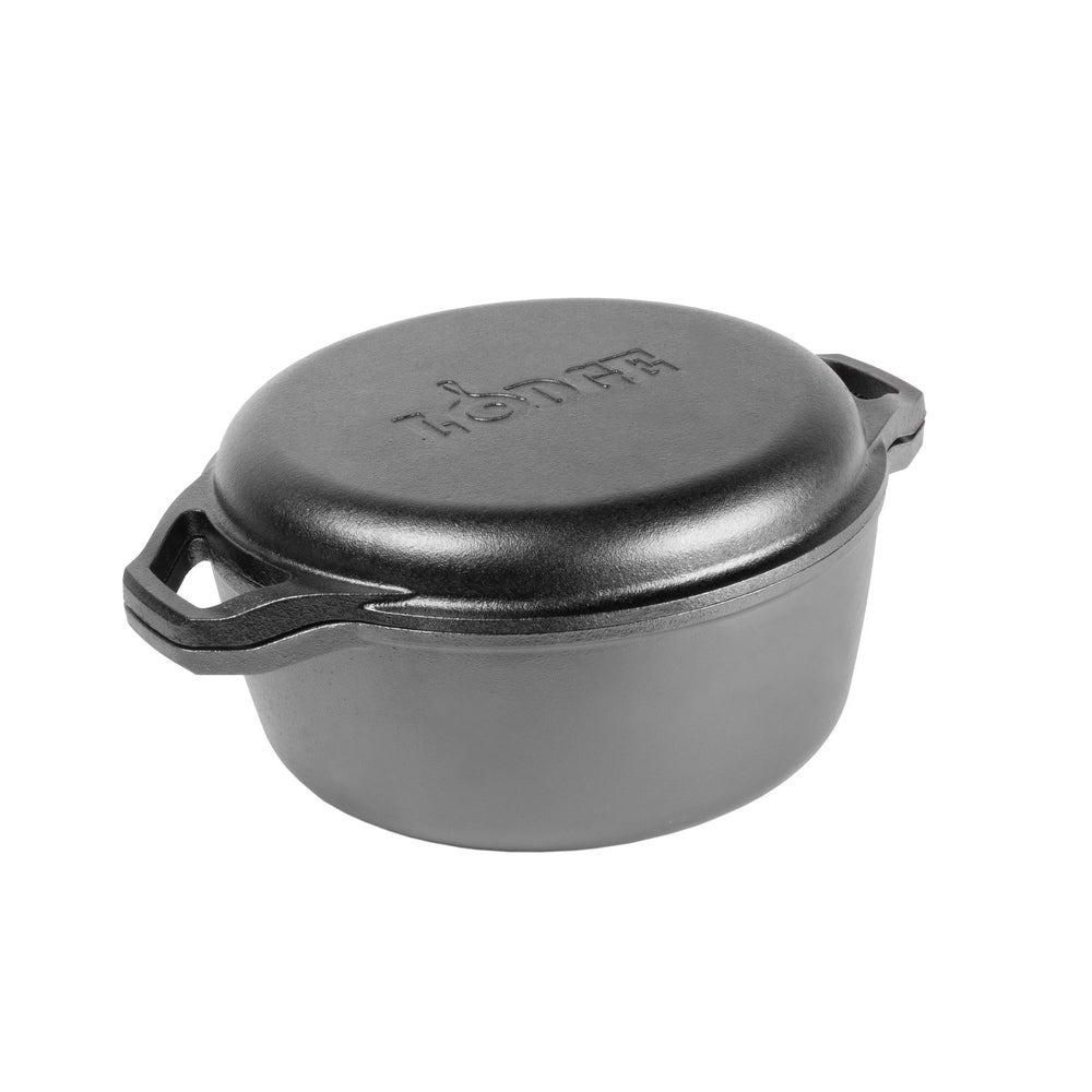 Cast Iron Chef Collection 5.7L Double Dutch Oven - Premium Enameled Cookware for Braising, Roasting & Baking - Perfect for Soups, Stews and Bread Making
