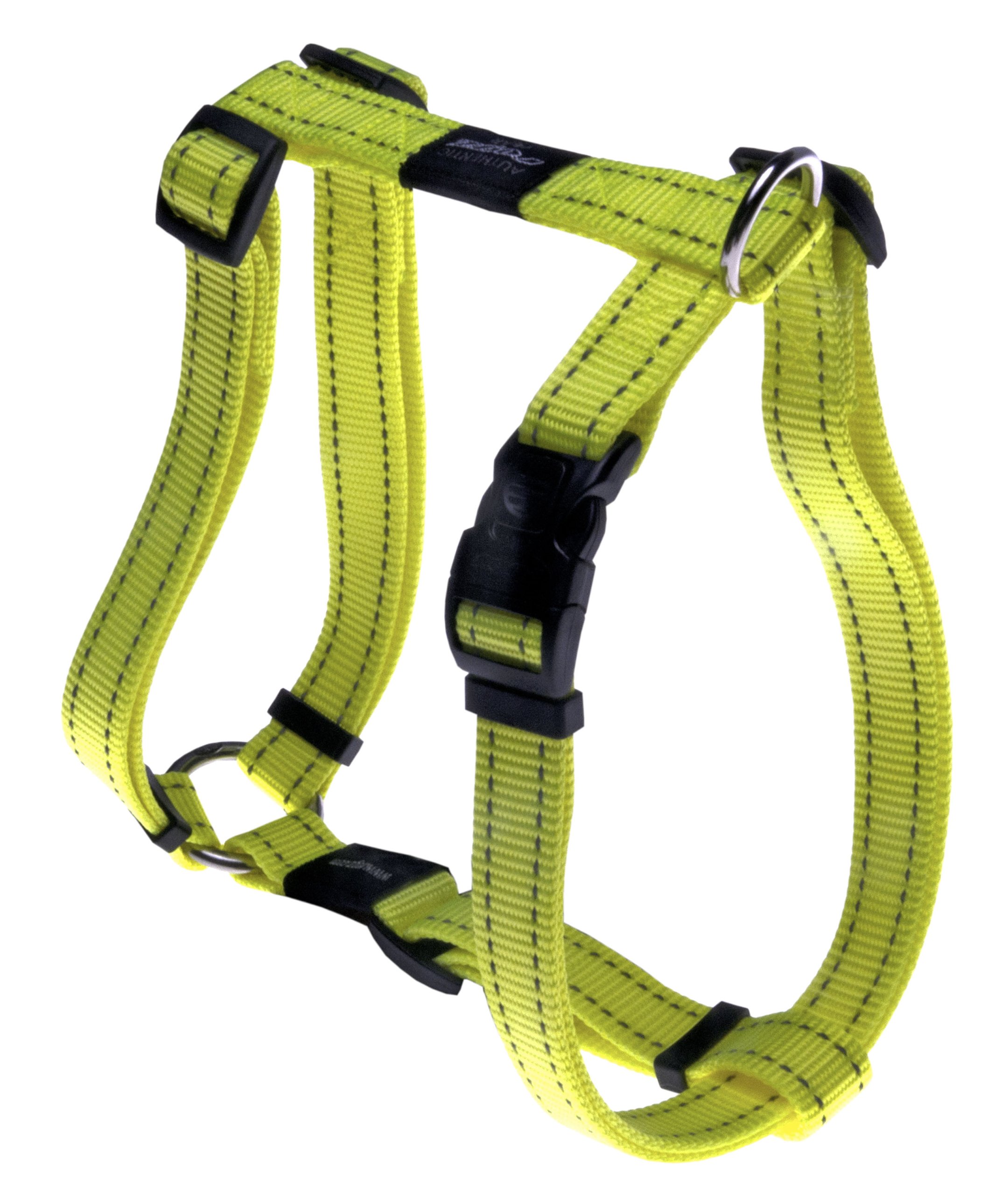 Reflective Adjustable Dog H Harness for Extra Large Dogs - High Visibility Pet Safety Gear with Matching Collar & Leash (Yellow) | Perfect for Night Walks, Jogging & Outdoor Adventures