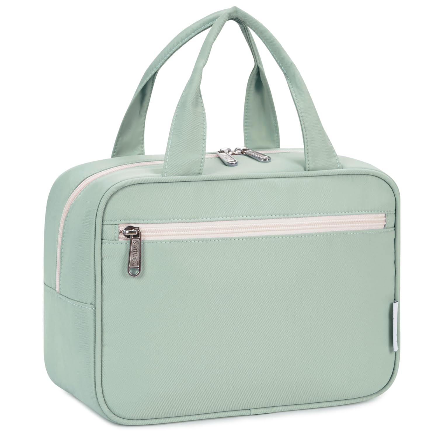 Narwey Large Toiletry Bag for Women - Waterproof Makeup Organizer, Travel Cosmetic Bag with Multiple Pockets for Toiletries & Essentials (Mint Green) - Perfect for Travel, Gym, Camping & Daily Use