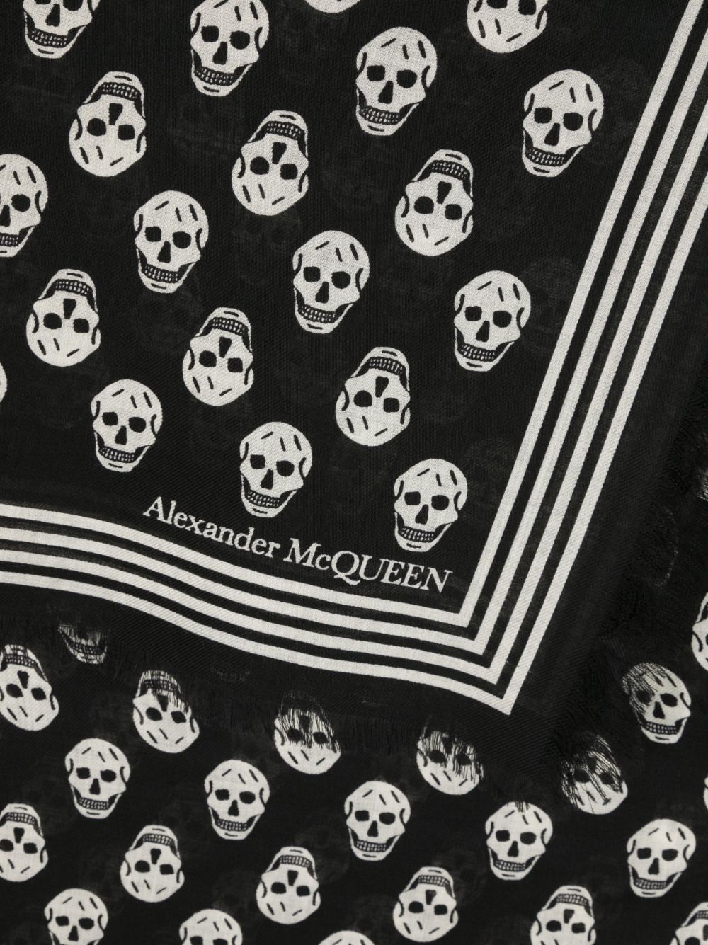 Alexander McQueen Black Scarves - Luxury Designer Scarves for Women & Men - Perfect for Winter, Fall Fashion & Gift Giving