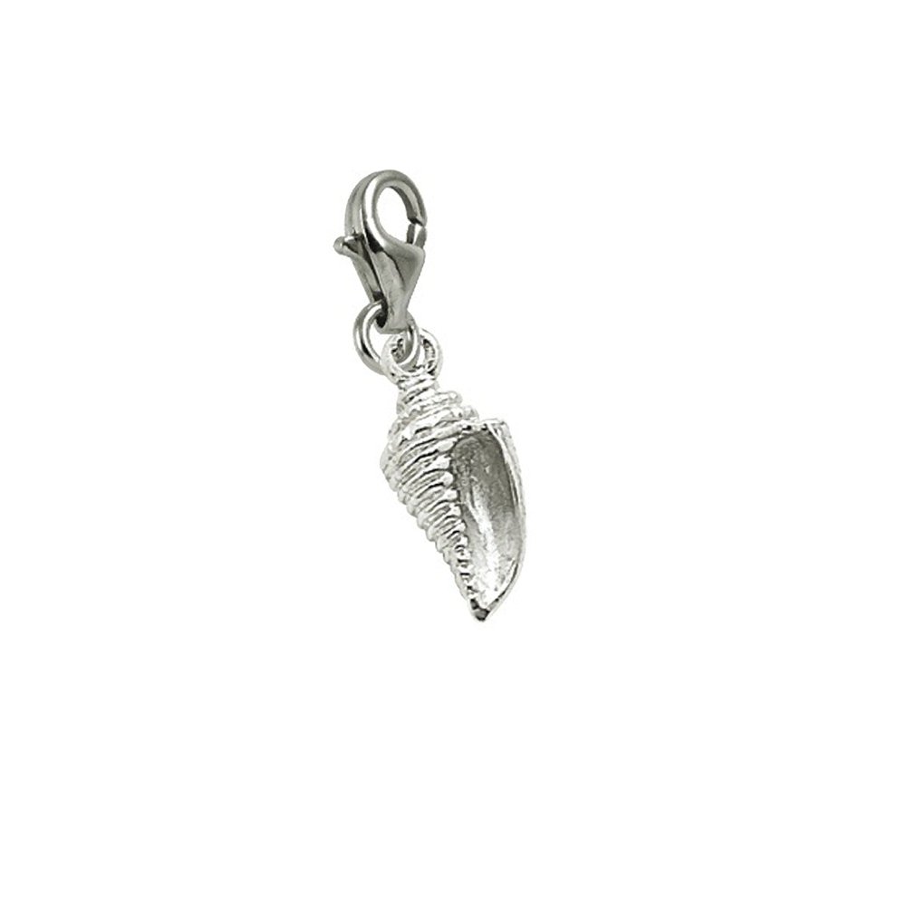 Shell Charm with Lobster Claw Clasp - Dainty Jewelry Charms for Bracelets & Necklaces - Perfect for Beach-Themed DIY Jewelry Making and Summer Accessories