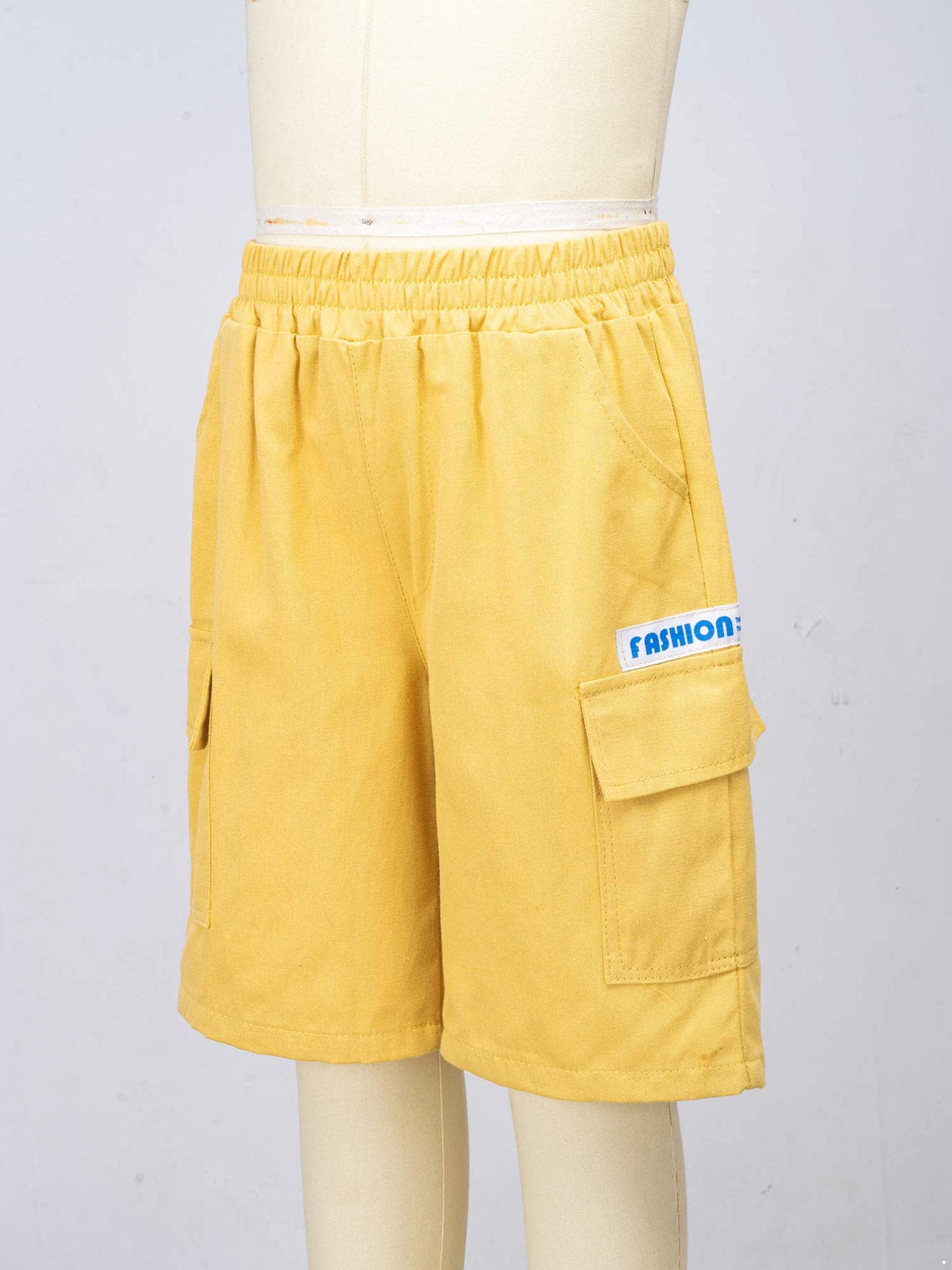 FEESHOW Boys' Cargo Shorts with Elastic Waist - Quick Dry Summer Shorts for Kids with Multiple Pockets - Perfect for Beach, Swimming, Outdoor Play and Casual Wear