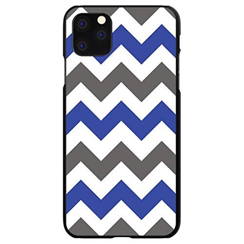 Blue Grey Chevron Stripes On Black Case