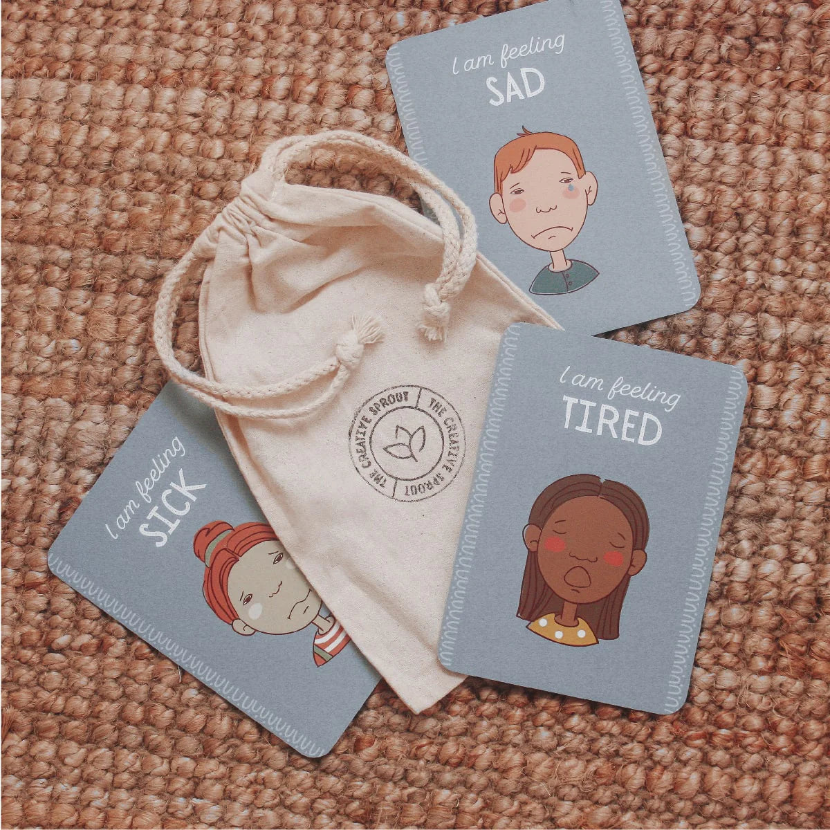 Creative Sprout Kids Emotion Affirmation Cards - Positive Affirmations for Children's Emotional Growth - Perfect for Therapy, Classroom & Home Use