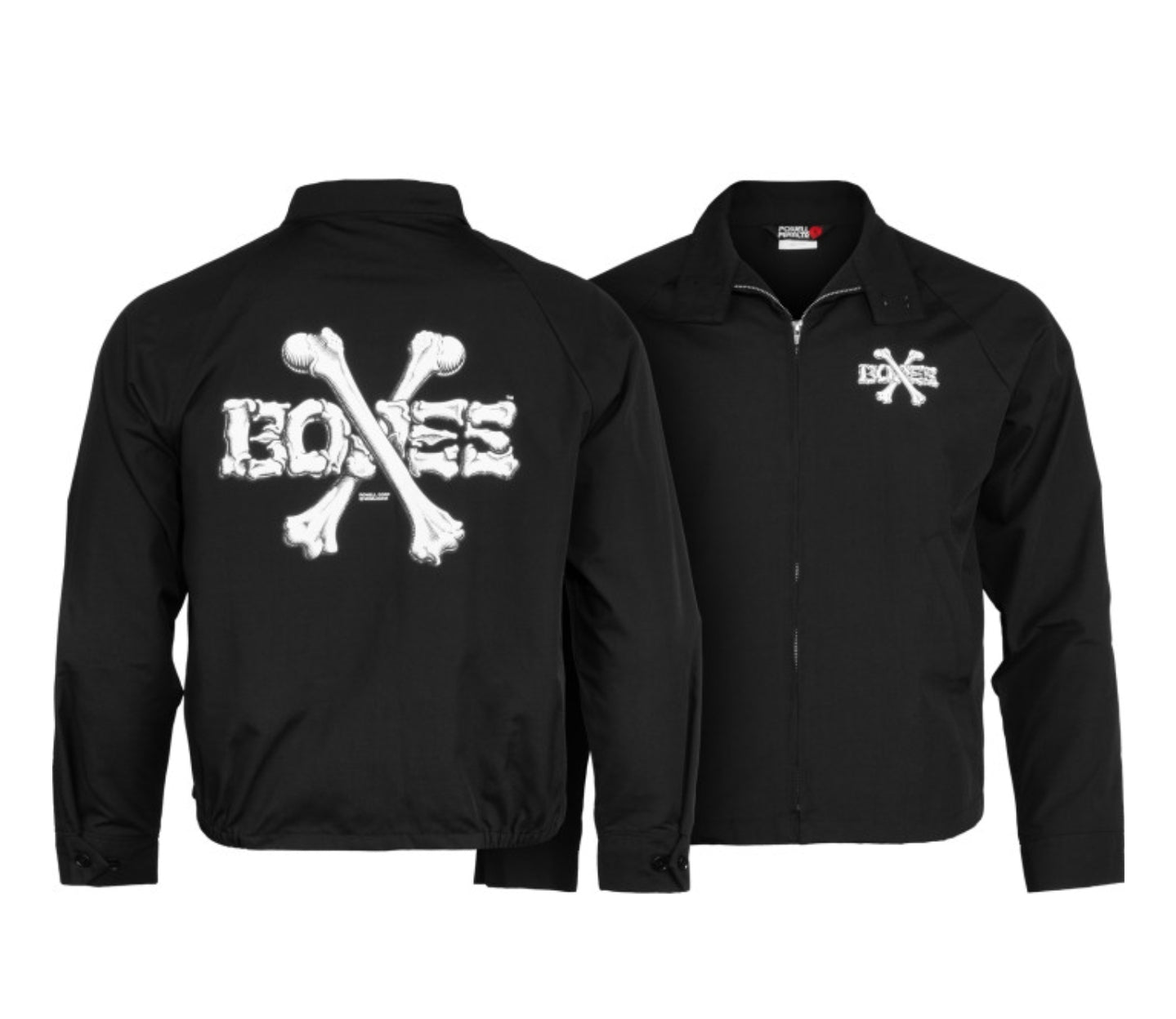 XXL Powell Peralta CROSS BONES Jacket - Black Skateboarding Jacket for Men | Perfect for Skateboarding, Streetwear & Outdoor Activities