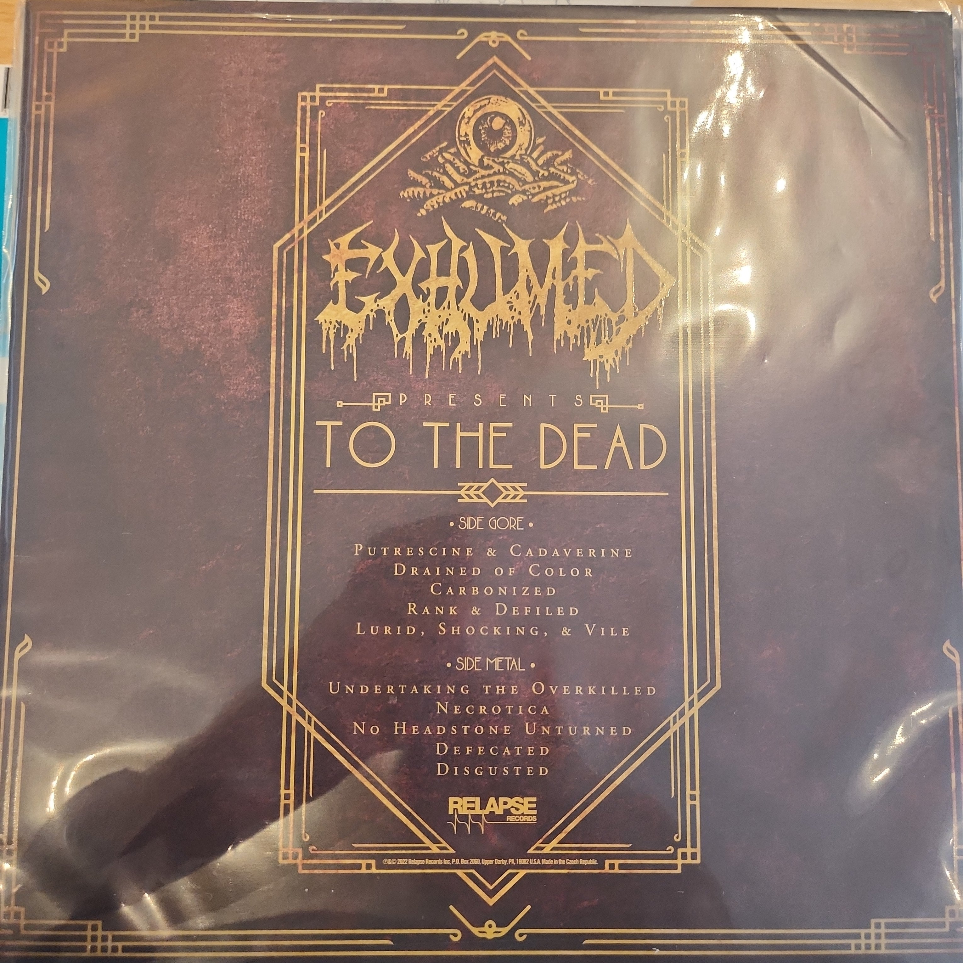 Exhumed - To the Dead Oxblood Vinyl LP | Limited Edition Death Metal Record | Perfect for Metal Collectors & Audiophiles