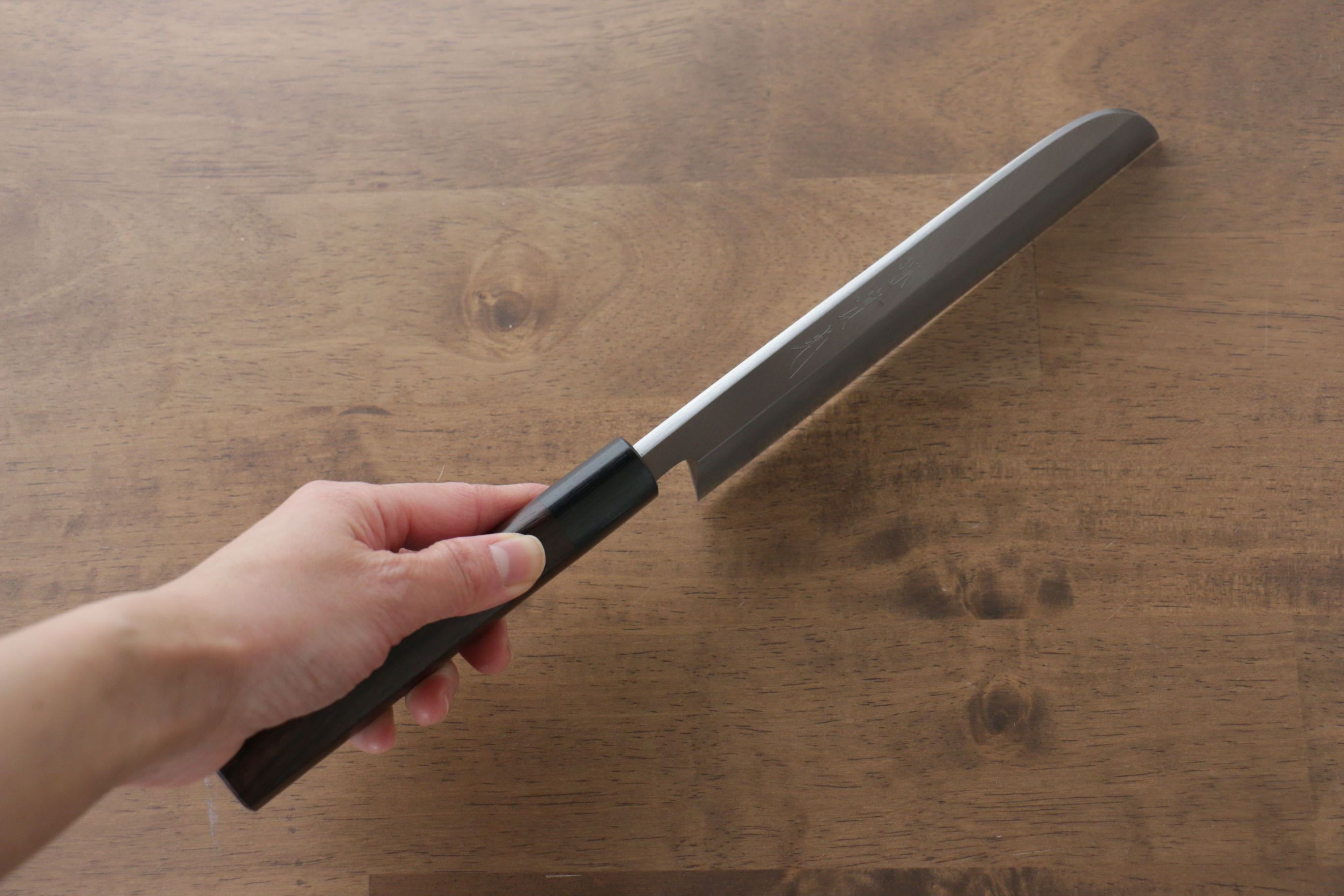 Premium Jikko White Steel No.2 Kamagata Usuba 180mm Japanese Chef Knife with Shitan Handle - Professional Sushi & Vegetable Cutting Tool for Home Cooks & Chefs
