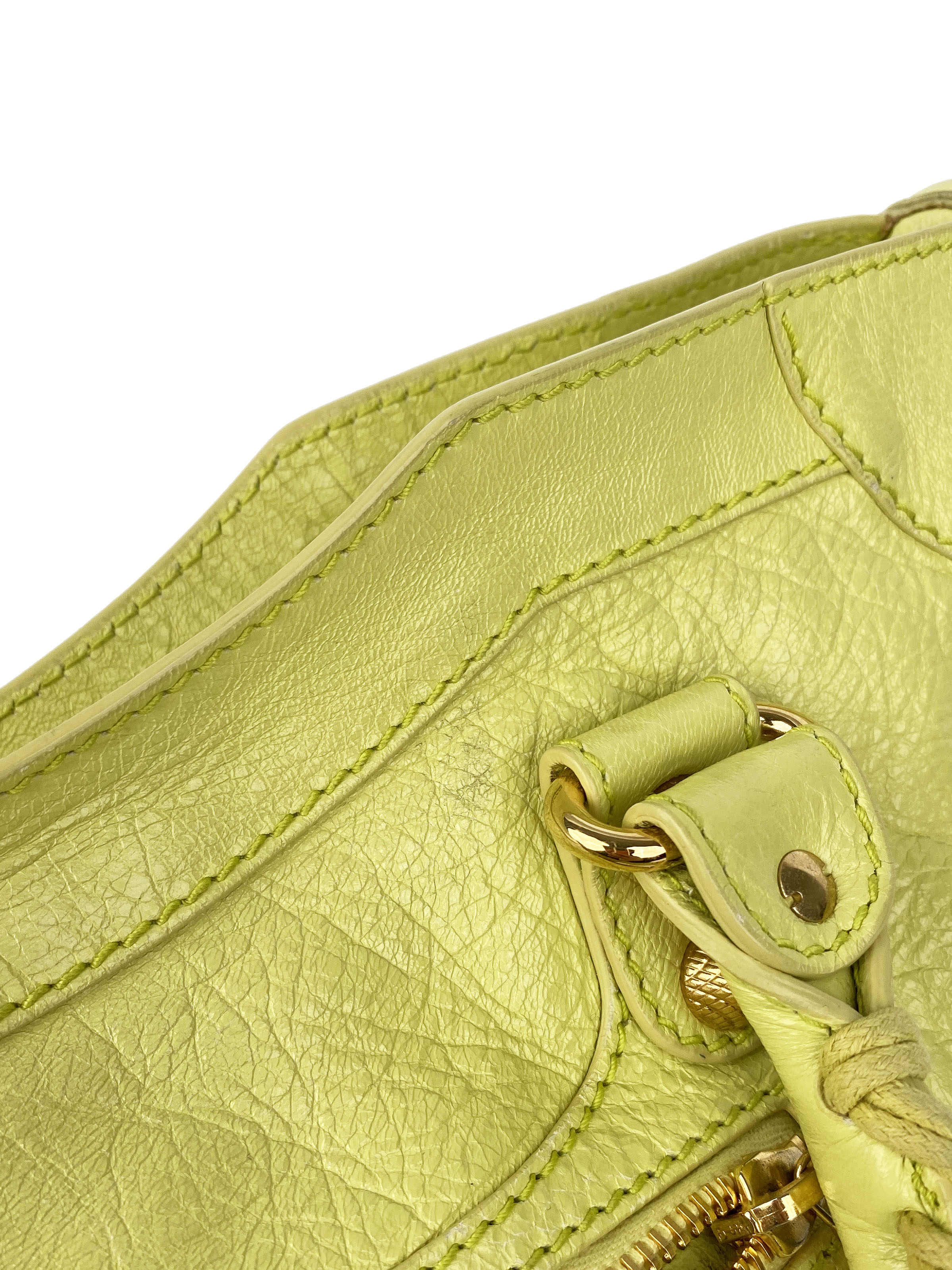 Balenciaga Pistachio Yellow Medium City Bag - Luxury Designer Handbag for Women | Perfect for Work, Travel & Everyday Use