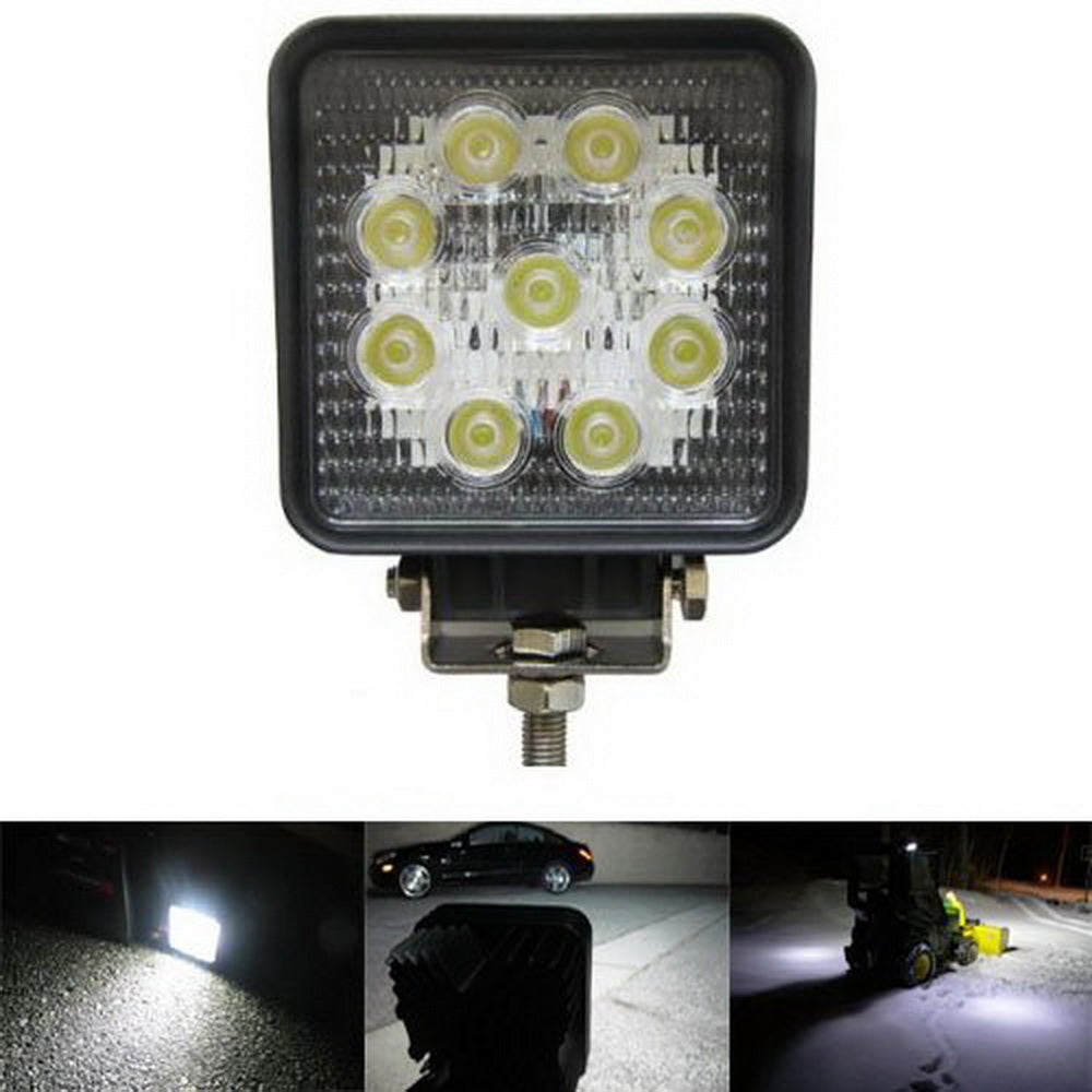 27W 2300 Lumens High Power LED Work Light - Waterproof Off-Road Lighting for SUV, 4x4 Truck, Tractor & Boat - Perfect for Camping, Construction & Emergency Use