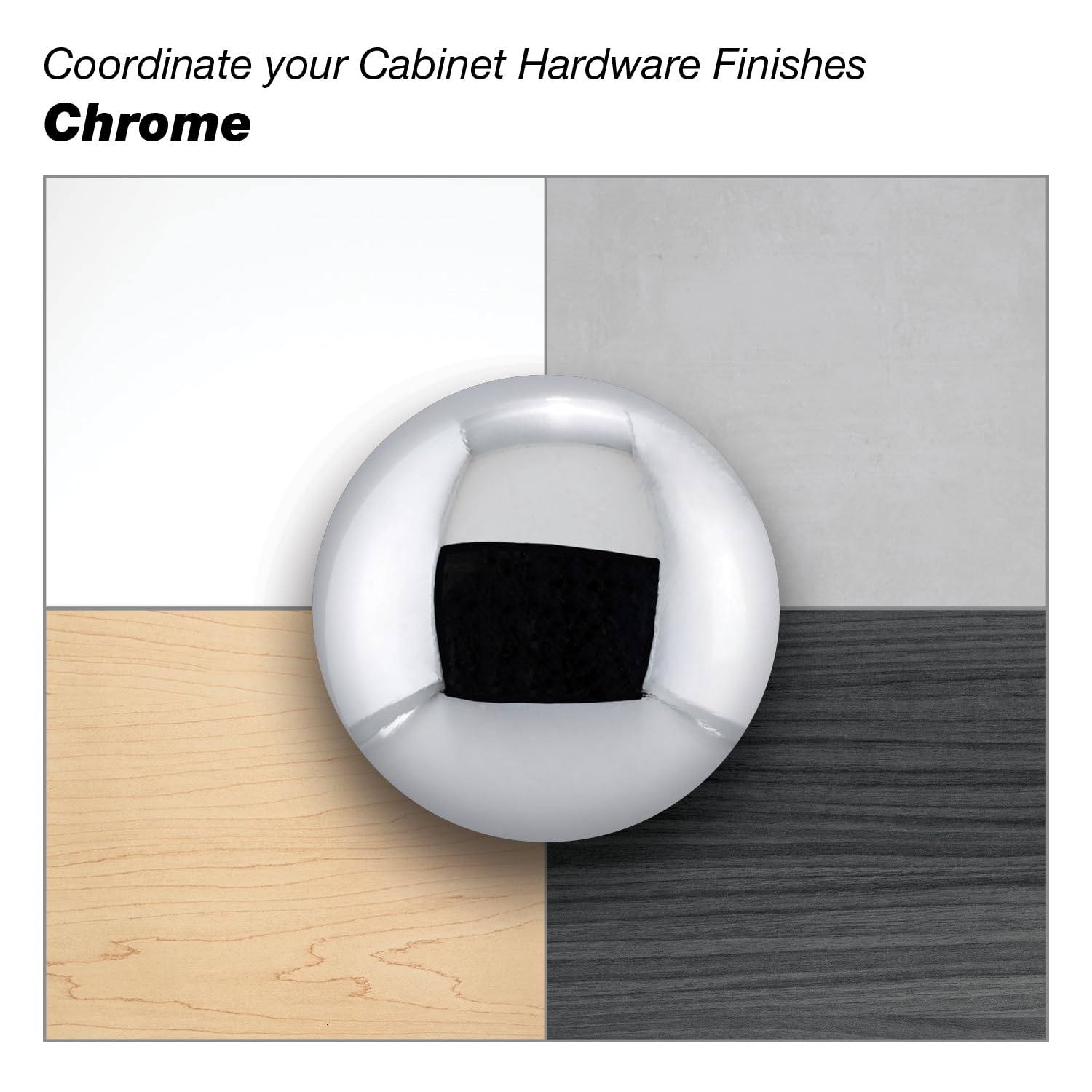 Richelieu Hardware 7975384140 Portree Collection 15 1/8-inch (384 mm) Chrome Modern Cabinet & Drawer Finger Pull Handle - Kitchen, Bathroom, Furniture Upgrade - Perfect for Cabinets, Dressers, Vanities & Home Renovation