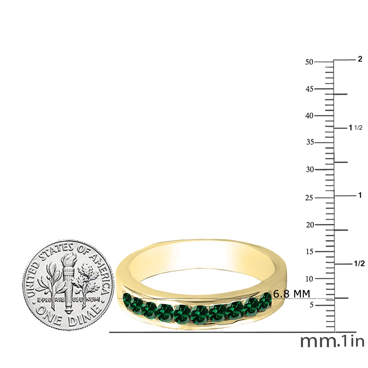 14K Gold Round Lab-Created Gemstone & Diamond Stackable Wedding Ring Band for Women – Elegant Bridal Jewelry for Engagement, Anniversary & Special Occasions