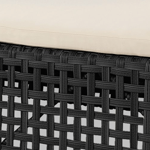 Artwood Orlando Outdoor Lounger - Classic Black Patio Furniture for Poolside, Garden & Backyard Relaxation