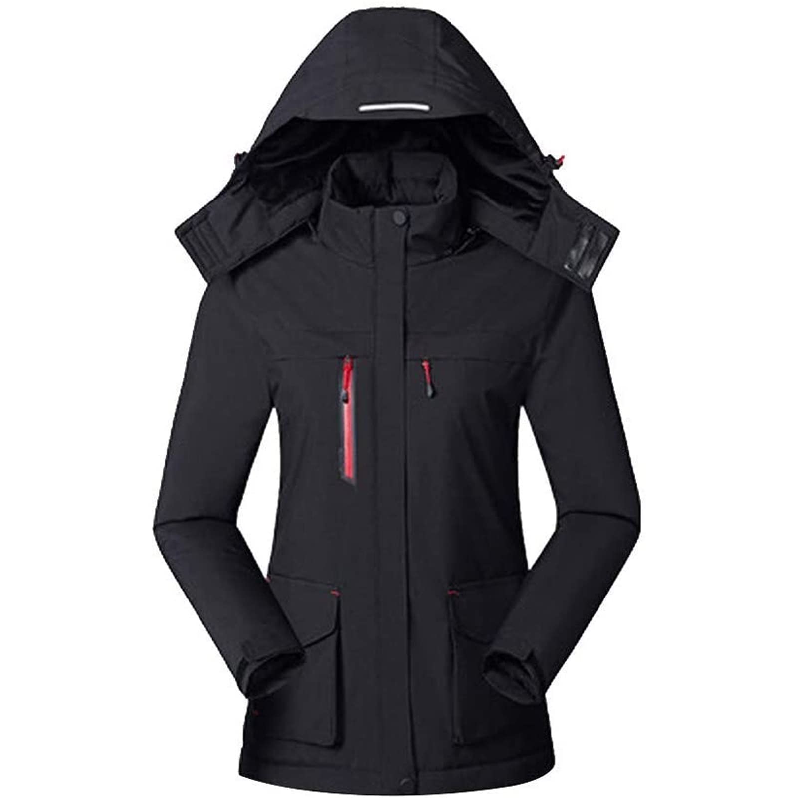 QLXDSD Women's USB Electric Heated Jacket - 3 Adjustable Heat Levels for Skiing, Fishing, Motorcycling & Outdoor Activities | Winter Warmth Without Battery | Black Size M | Perfect for Cold Weather Commuting, Camping & Hiking